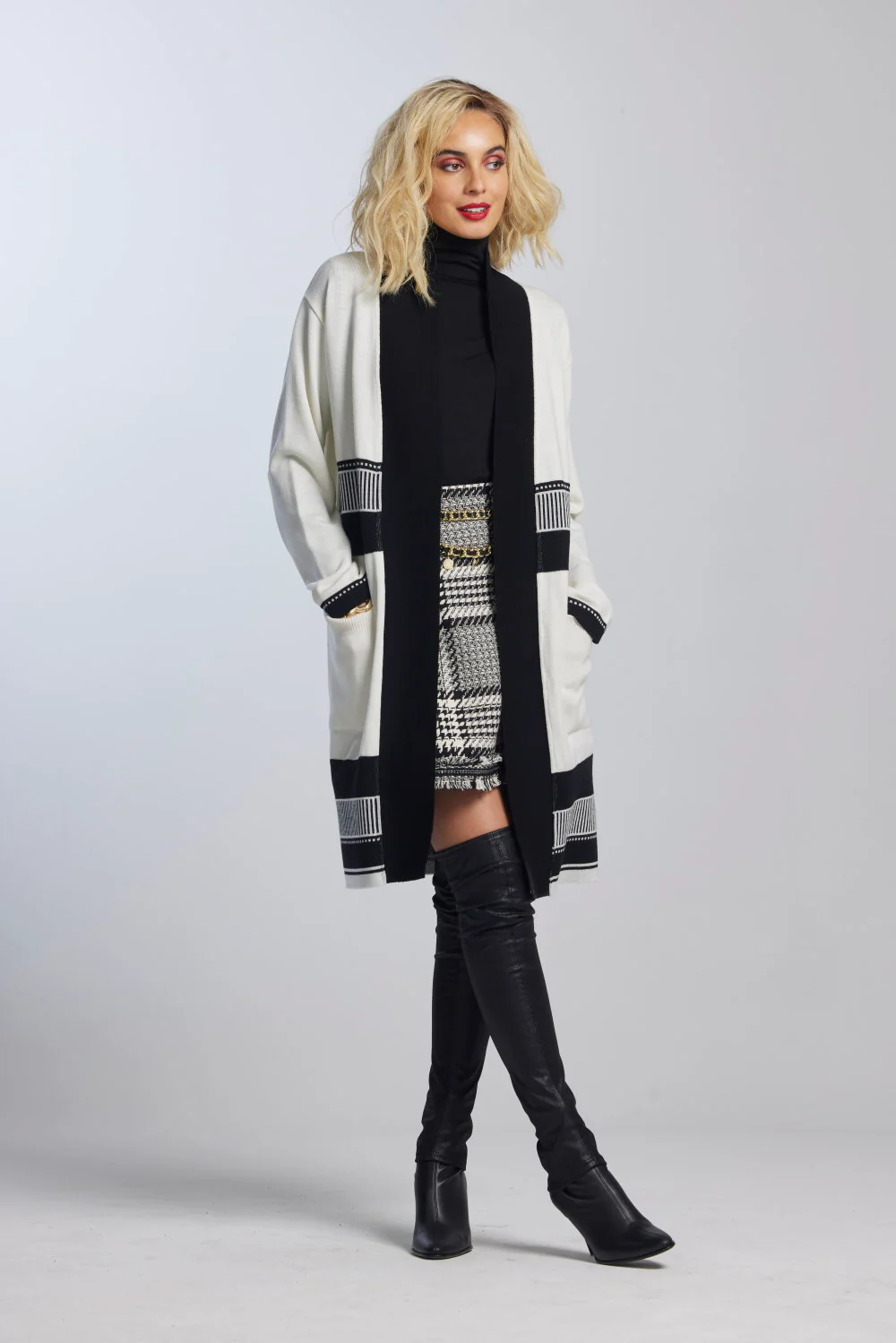 Paula Ryan Long Banded Cardigan - Image 5