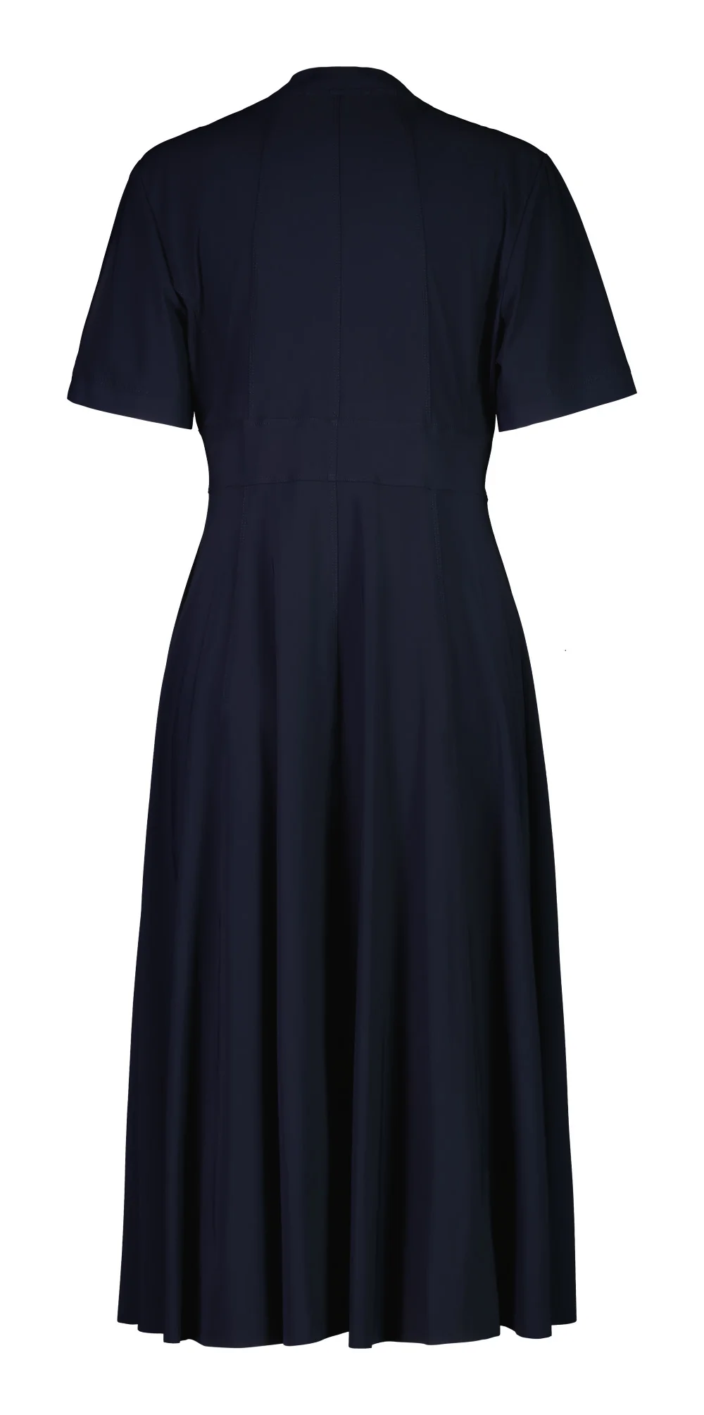 Paula Ryan Notched Neck Dome Front Shirtdress - Navy - Image 2