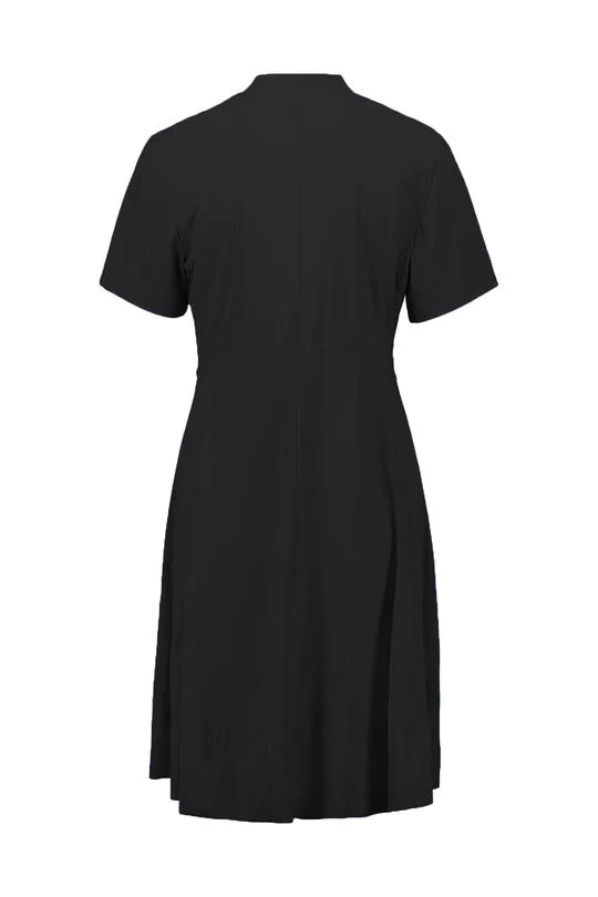 Paula Ryan Notched Neck Dress - Black - Image 4
