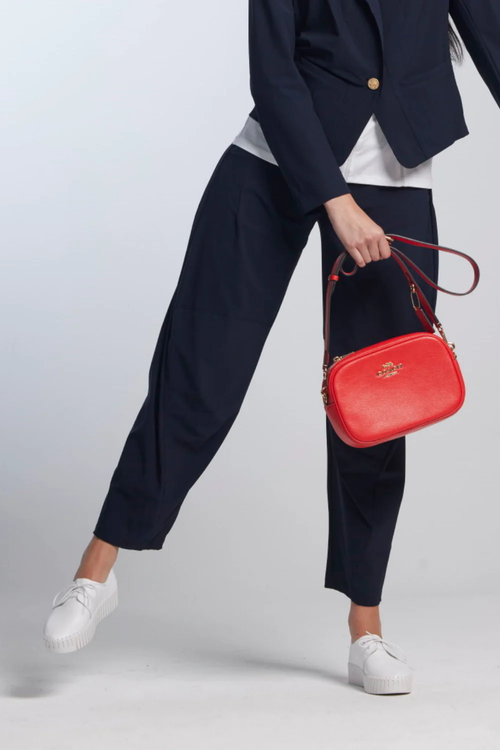 Paula Ryan Panelled Bell Crop Pant-Black - Image 3