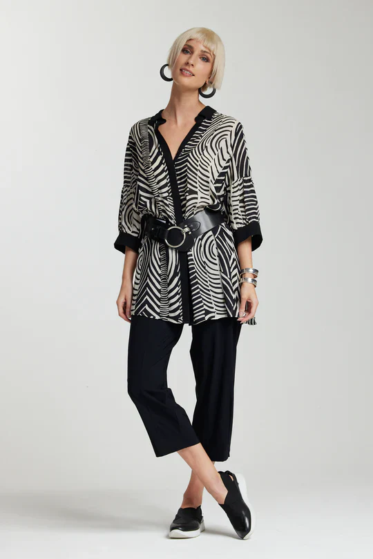 Paula Ryan Panelled Soft Leg Jean - Navy