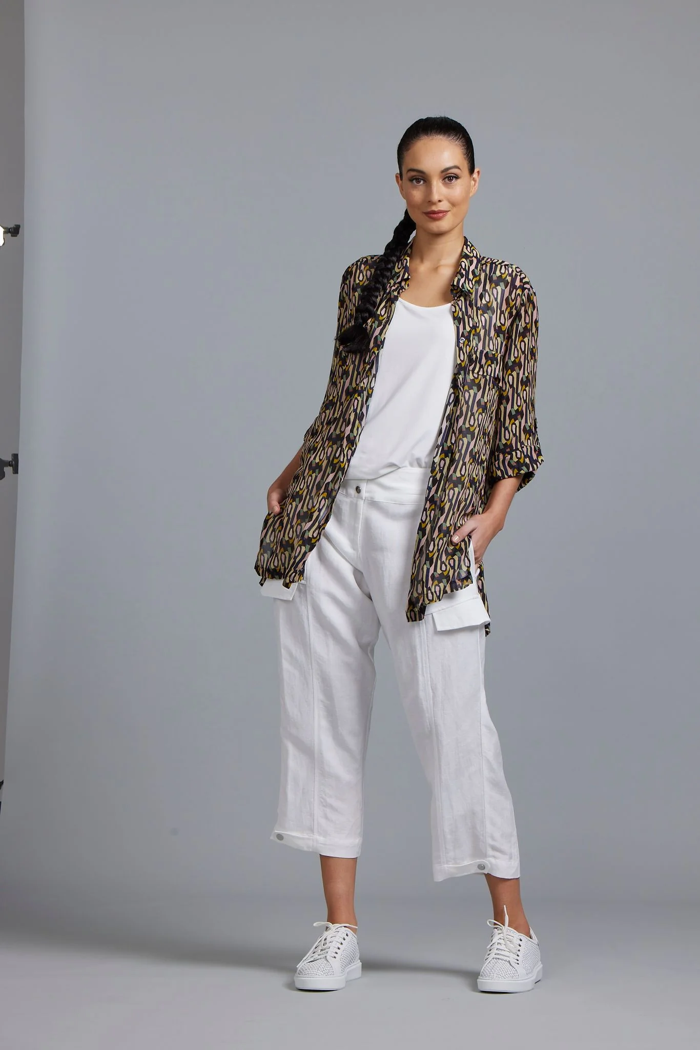 Paula Ryan Print Panel Shirt - Image 2