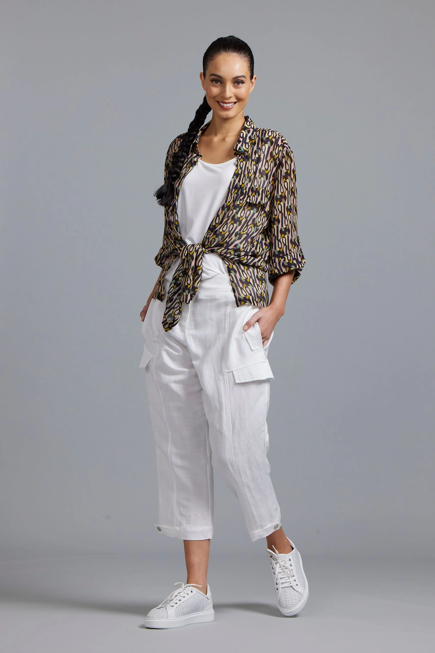 Paula Ryan Print Panel Shirt - Image 3