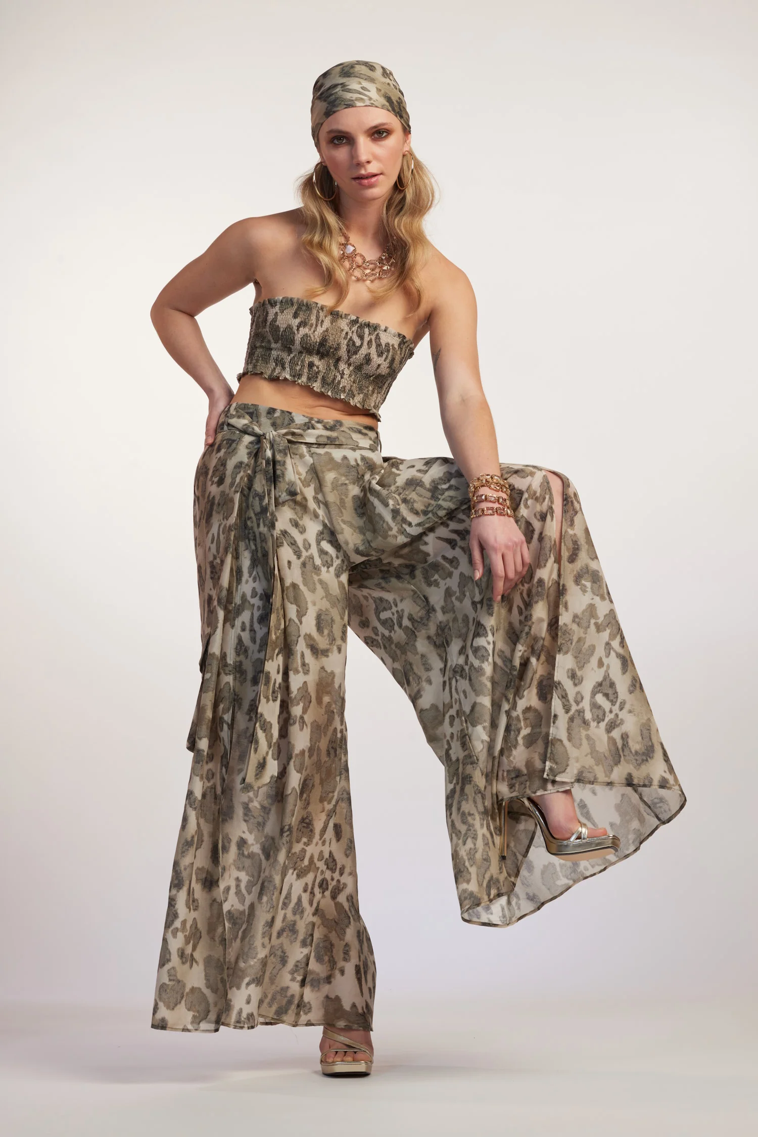 PAULA RYAN Safari Cheetah Print Culottes - Image 4
