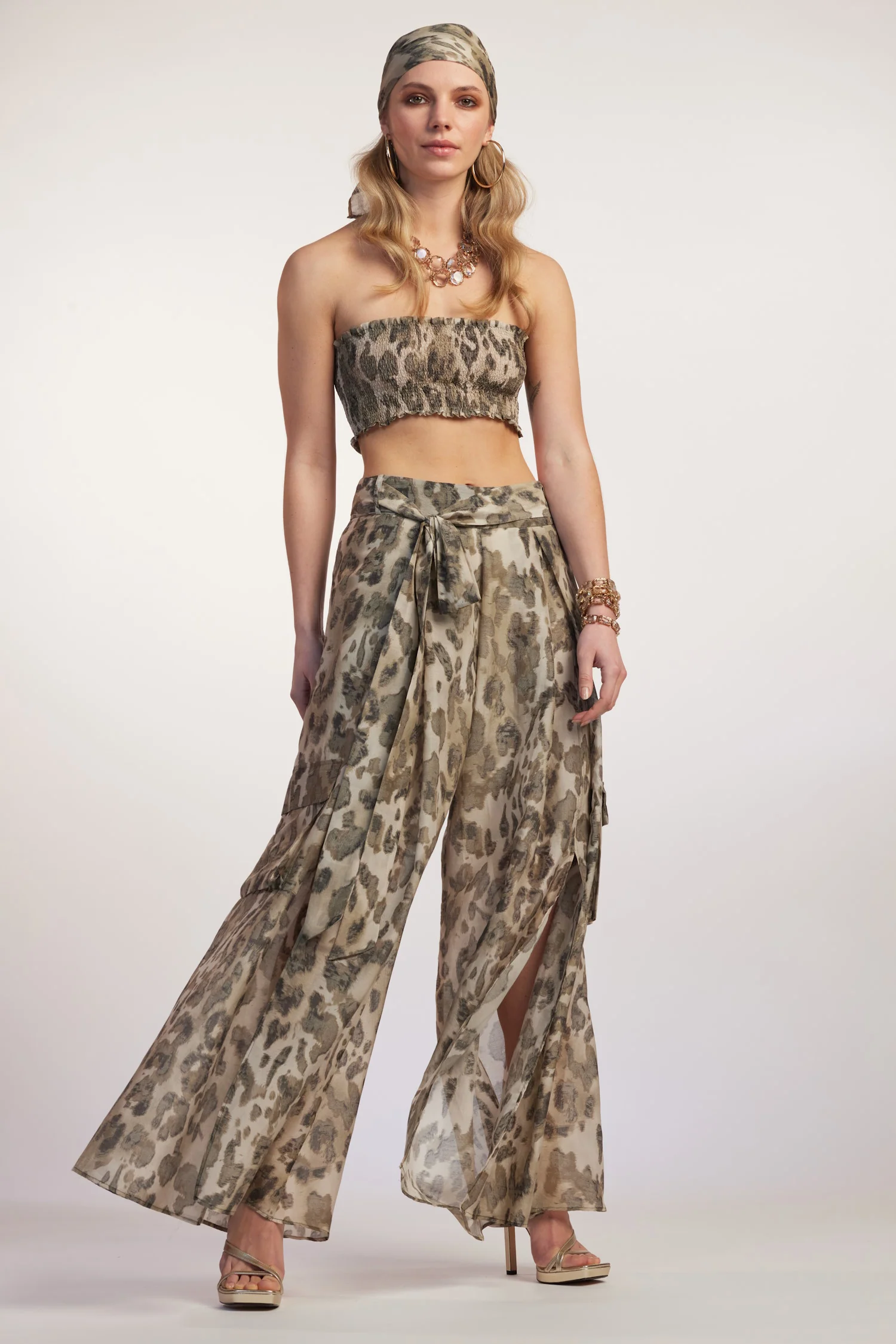 PAULA RYAN Safari Cheetah Print Culottes - Image 5