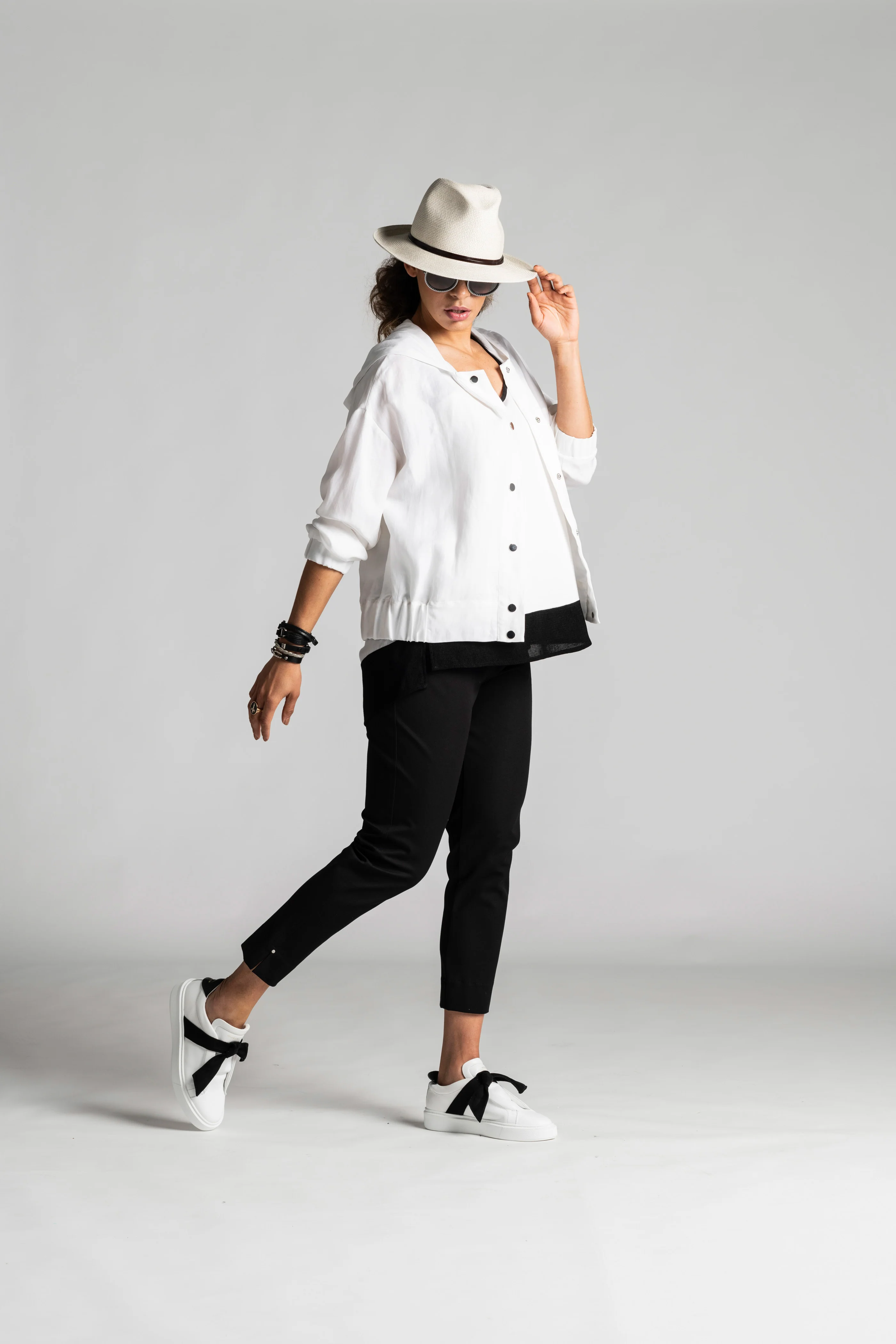 Paula Ryan Relaxed Boxy Jacket - White - Image 4