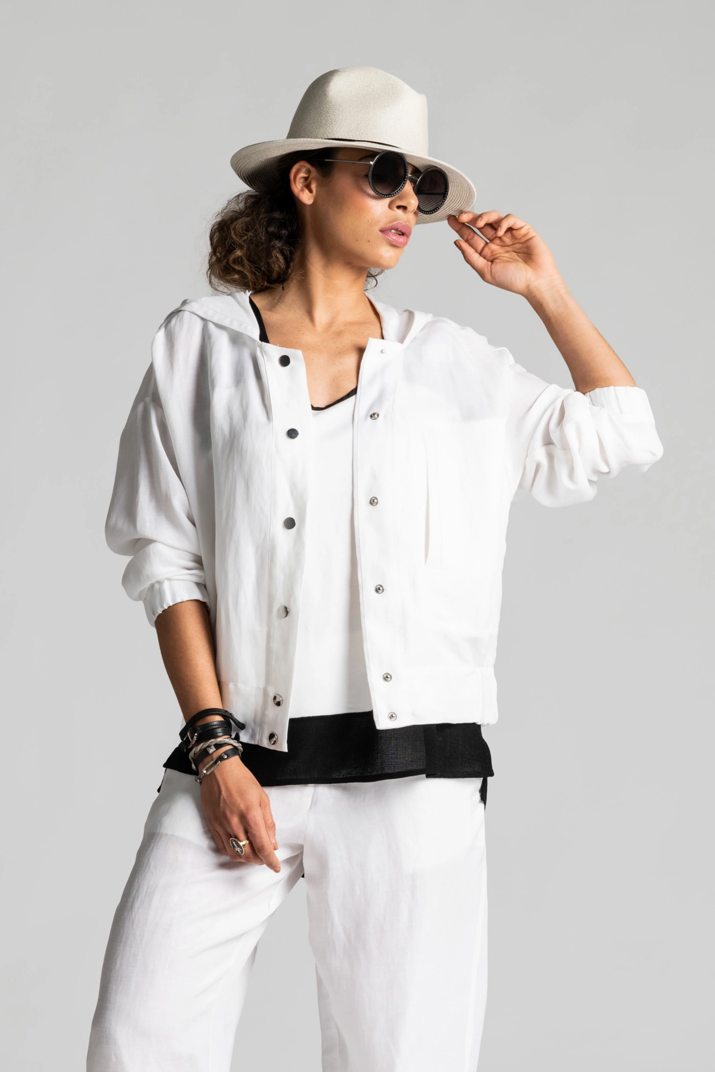 Paula Ryan Relaxed Boxy Jacket - White - Image 5