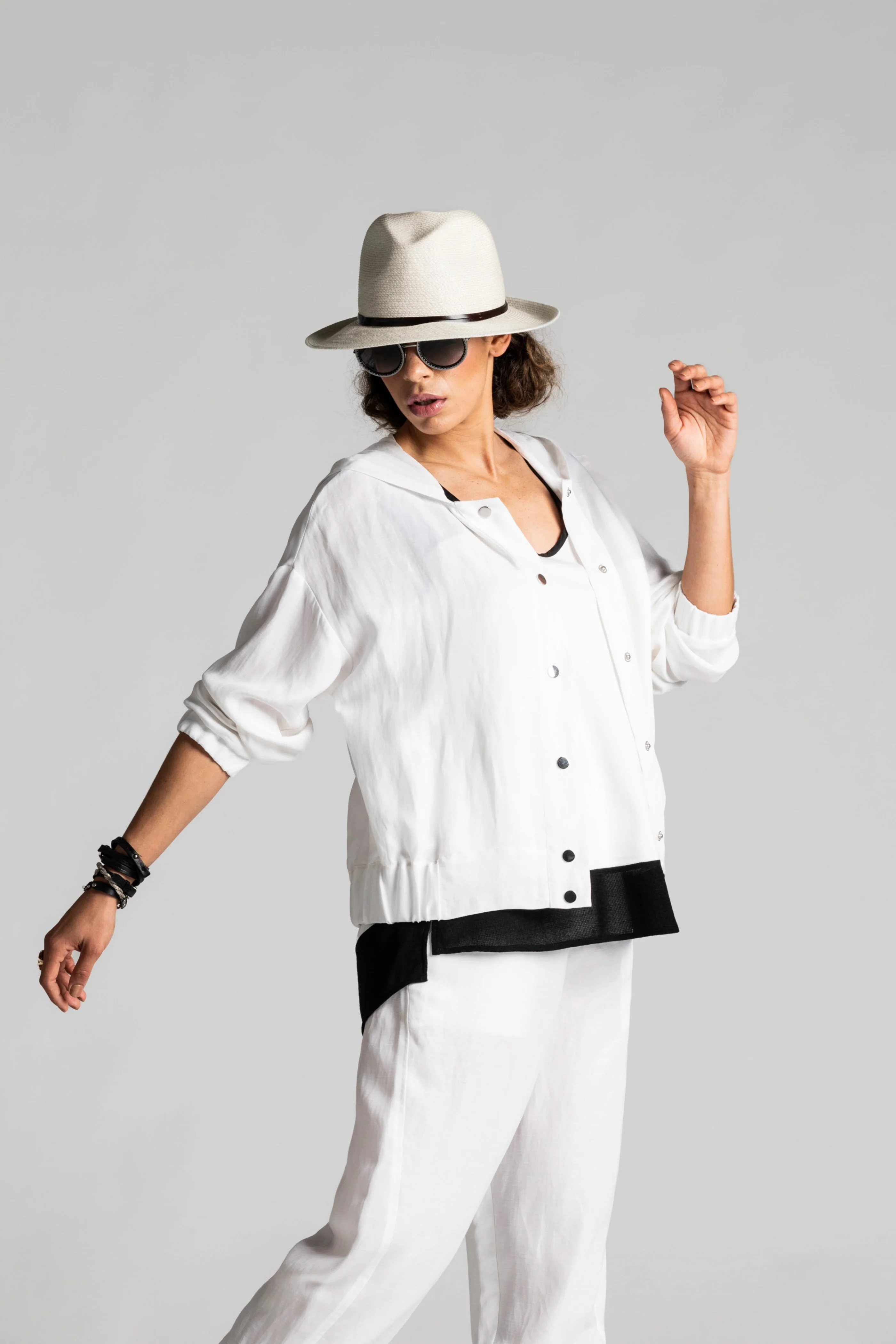 Paula Ryan Relaxed Boxy Jacket - White - Image 6