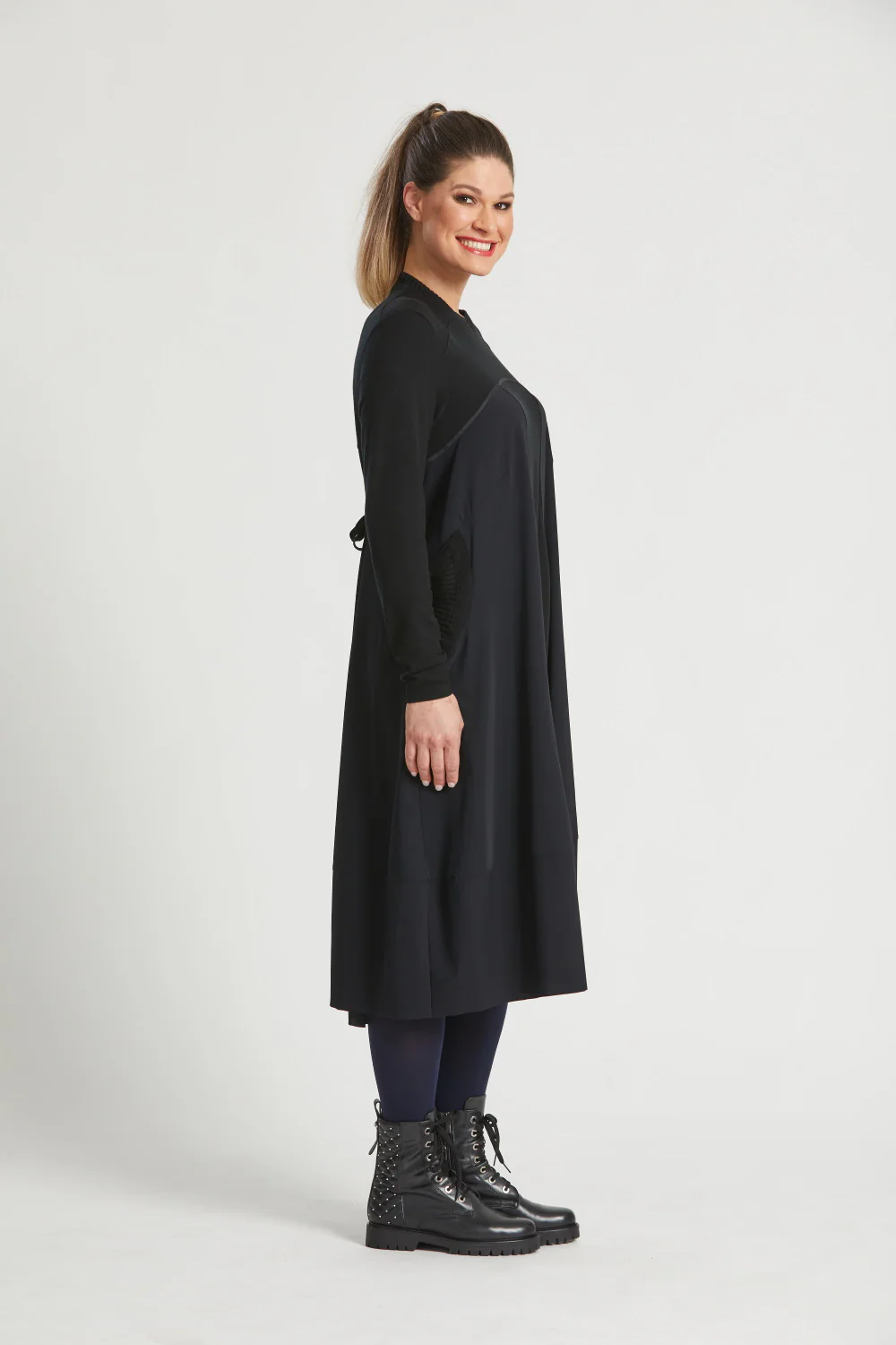 Paula Ryan Rib Trim Dress - Image 3