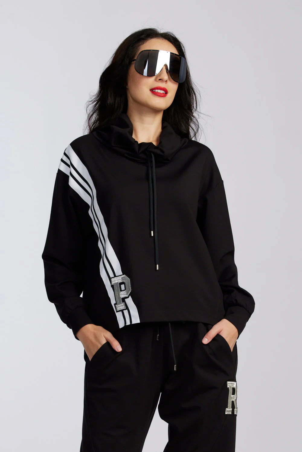Paula Ryan Roma Cowl Neck Sweater - Black