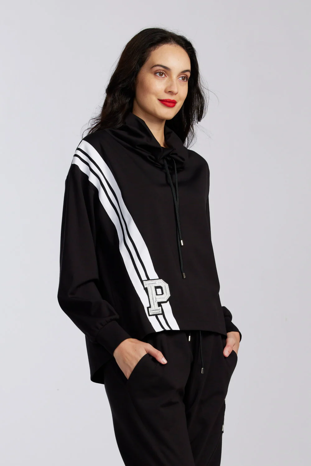Paula Ryan Roma Cowl Neck Sweater - Black - Image 6