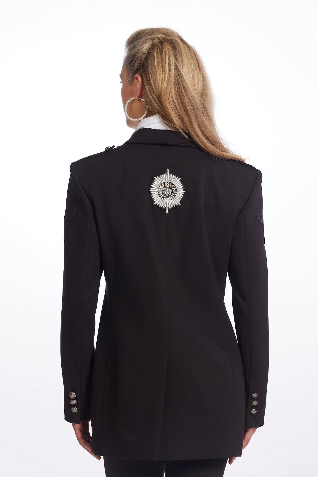 PAULA RYAN Roma Military Blazer - Black - Image 2