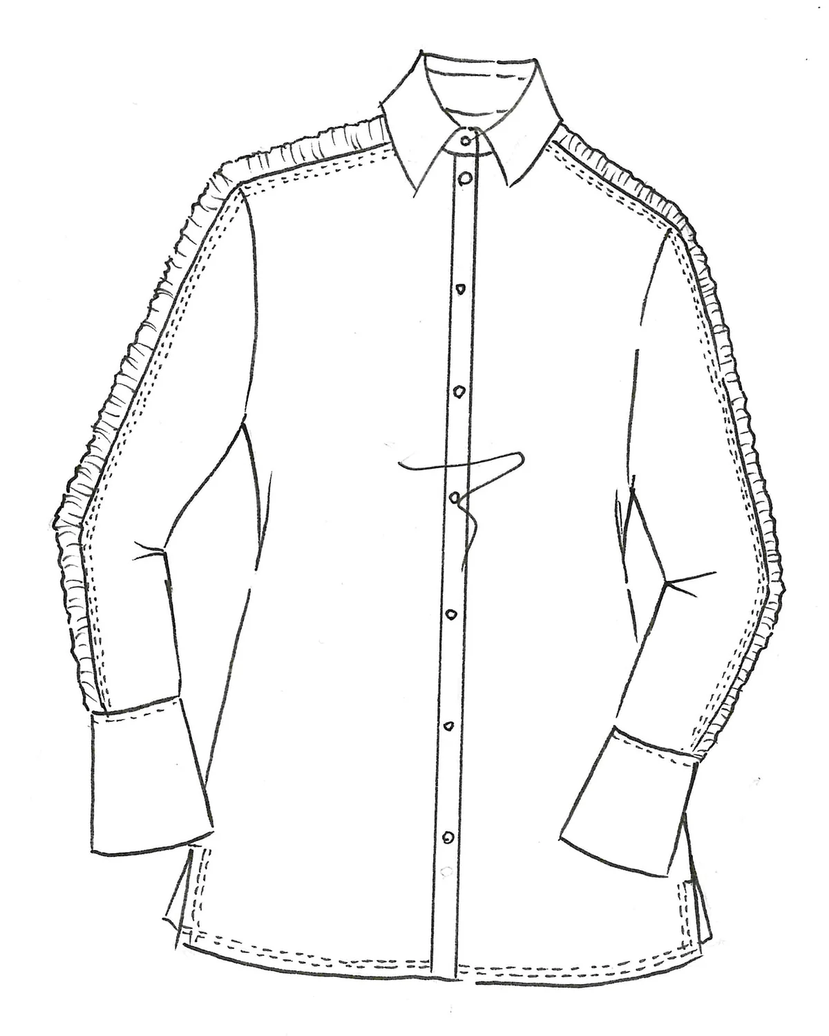 Paula Ryan Rouched Sleeve Shirt - Image 2