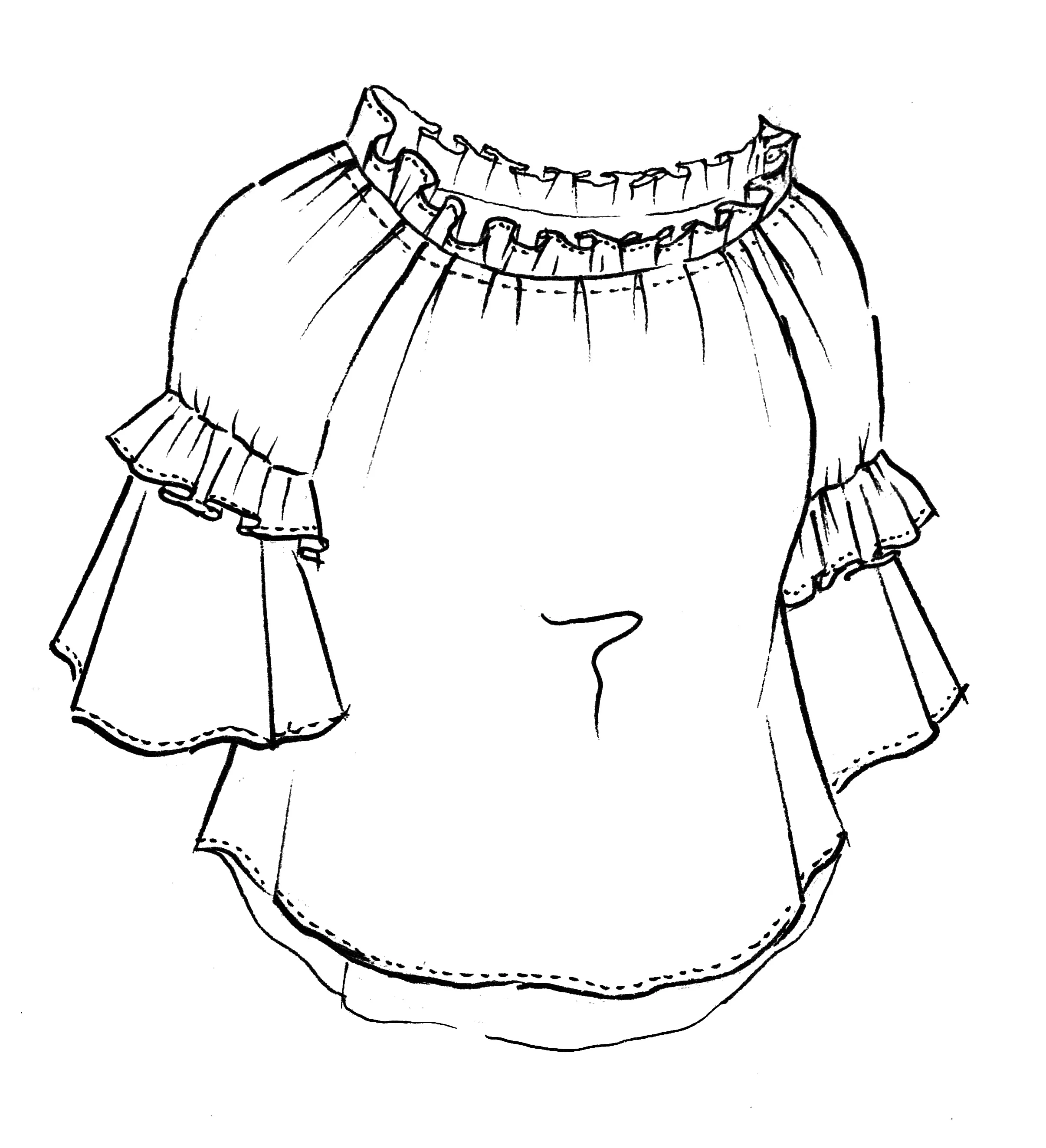 Paula Ryan Ruffle Neck Blouse - Black - Image 2