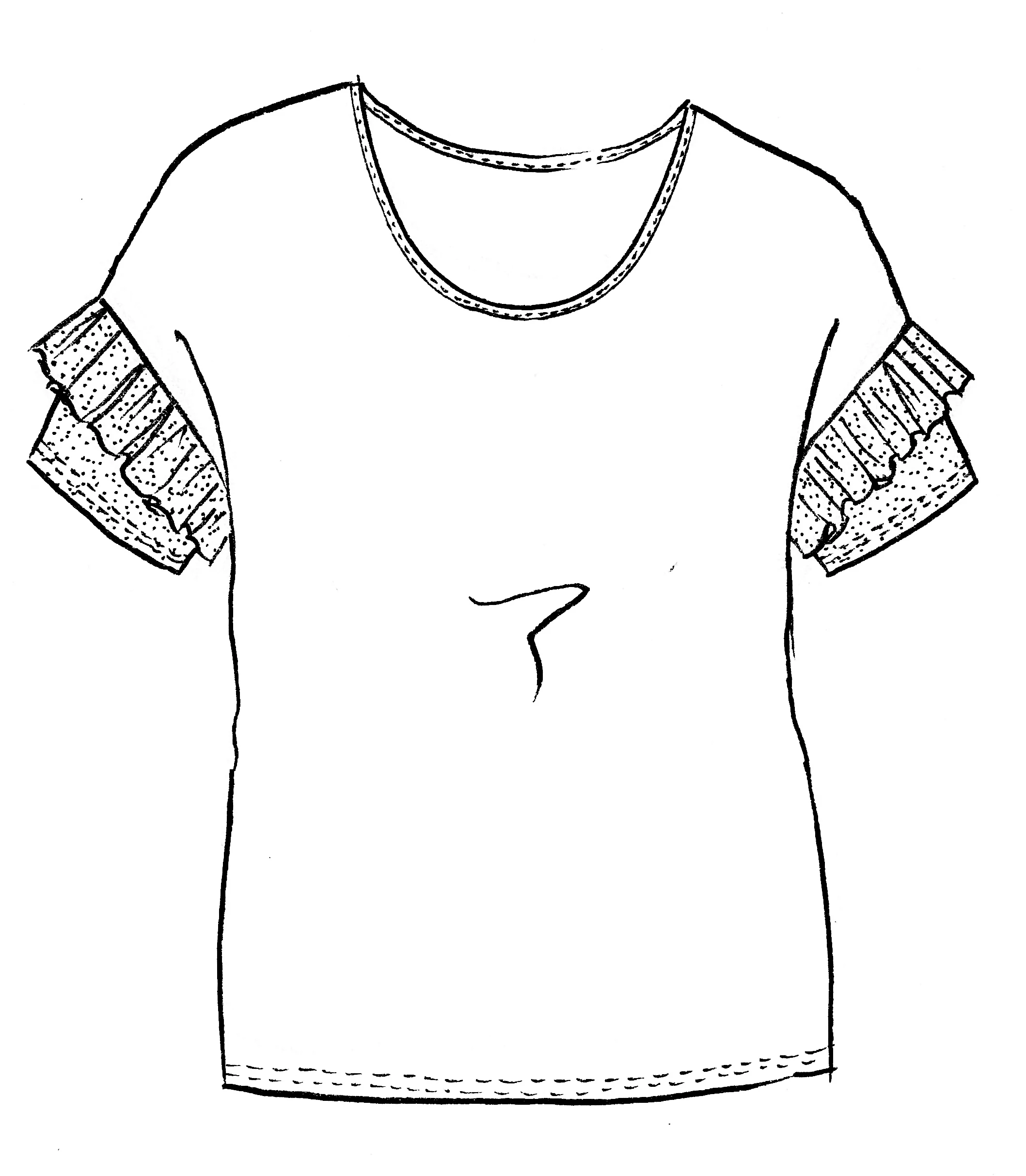 Paula Ryan Scoop Neck Ruffled Mesh Sleeve Top - Image 3