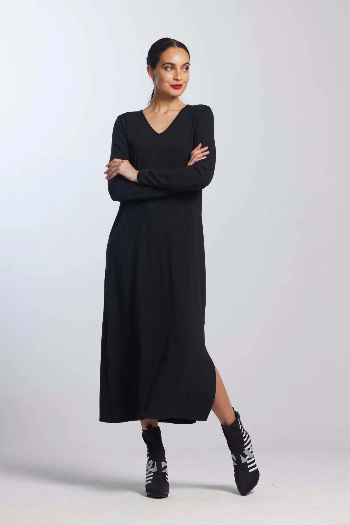 Paula Ryan Scoop V Sheath Dress - Black - Image 2