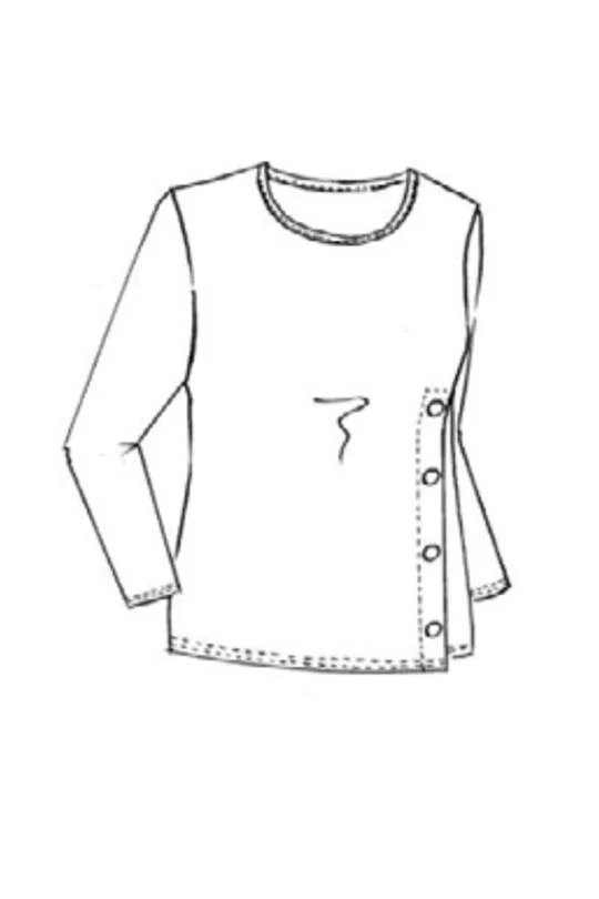 Paula Ryan Side Button Top - Black - Image 4