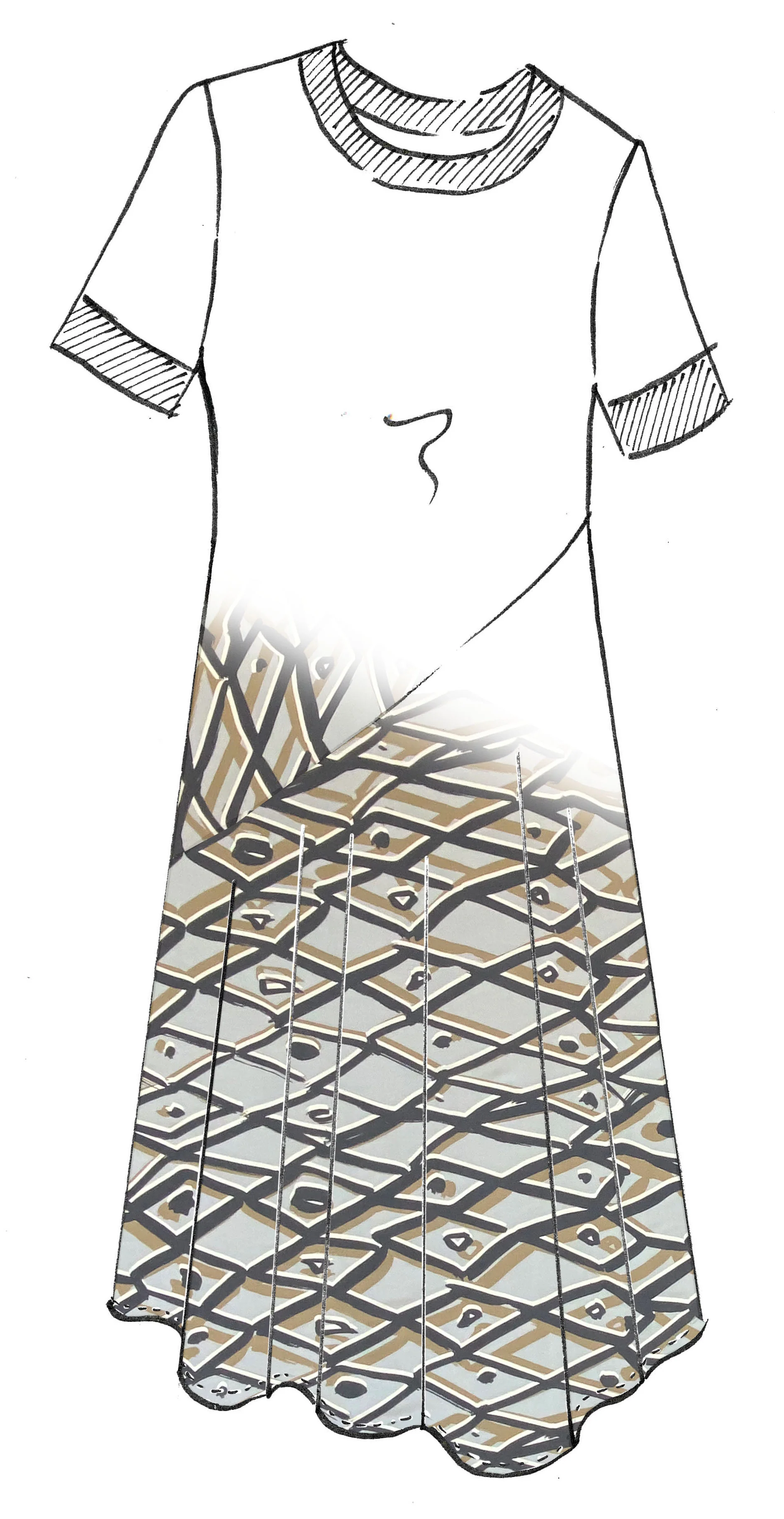 Paula Ryan Side Flare A Line Dress - Image 3
