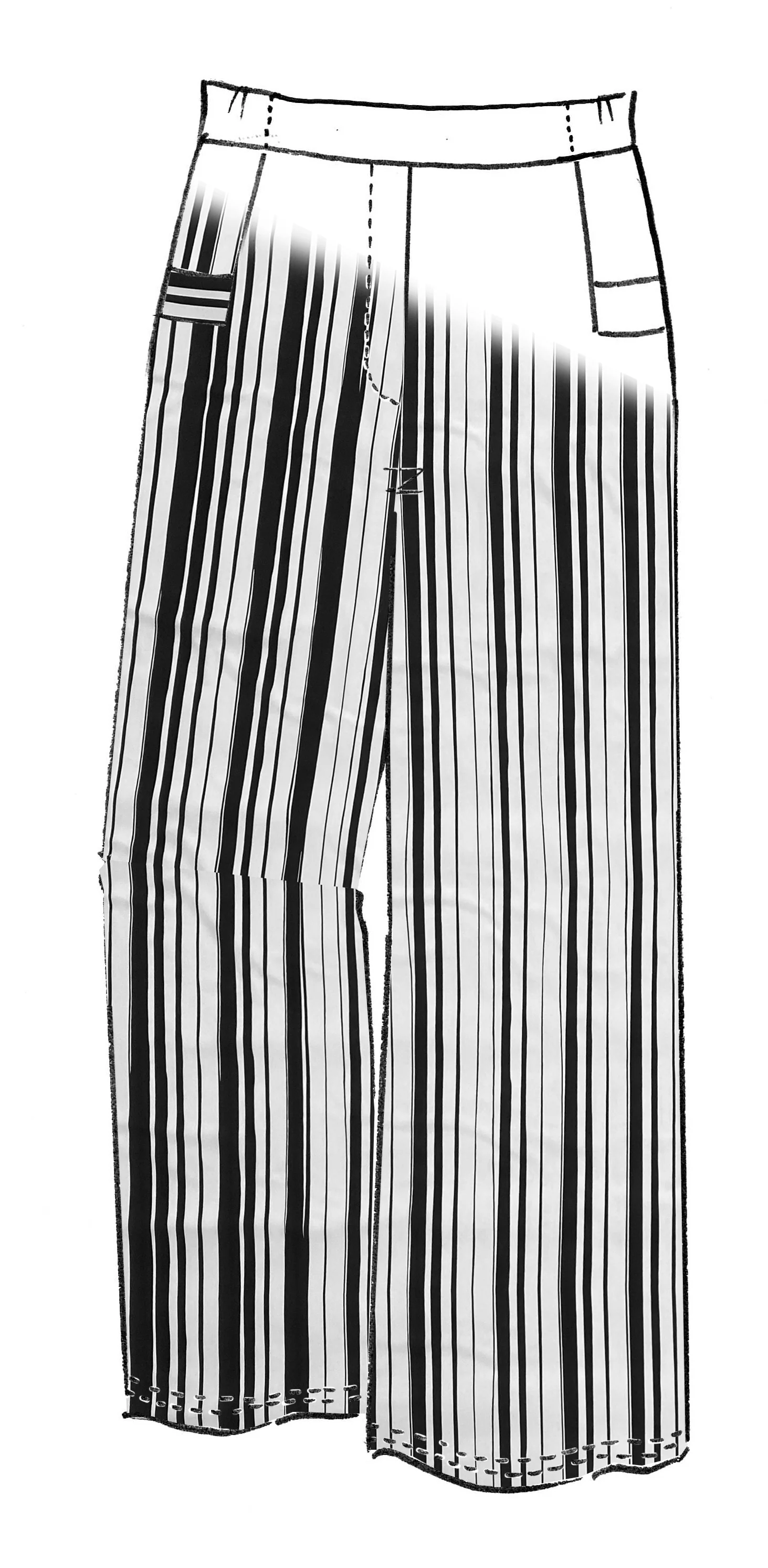 Paula Ryan Side Pocket Wide Leg Long Pant - Image 2