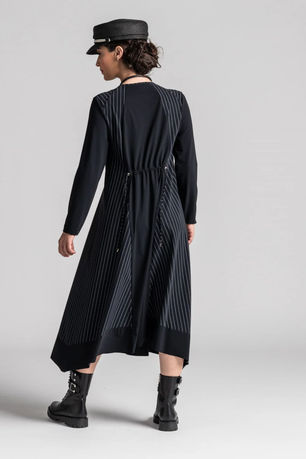 Paula Ryan Side Stripe A Line Tab Dress - Image 7