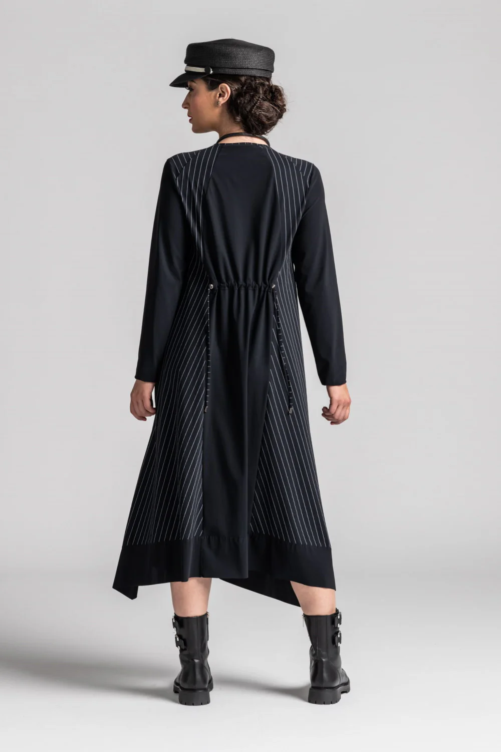 Paula Ryan Side Stripe A Line Tab Dress - Image 8