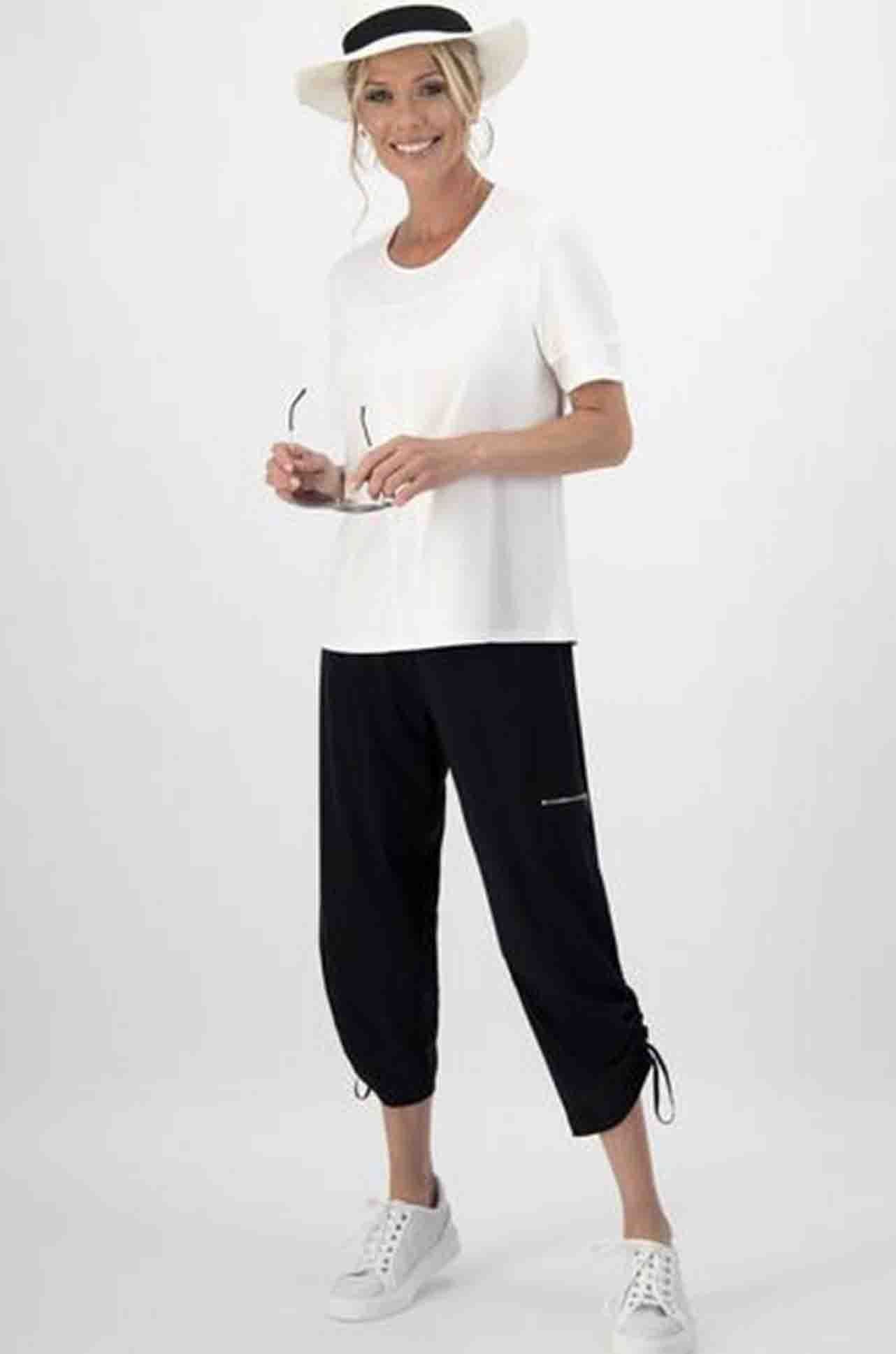 Paula Ryan Slouch Capri-Black - Image 2