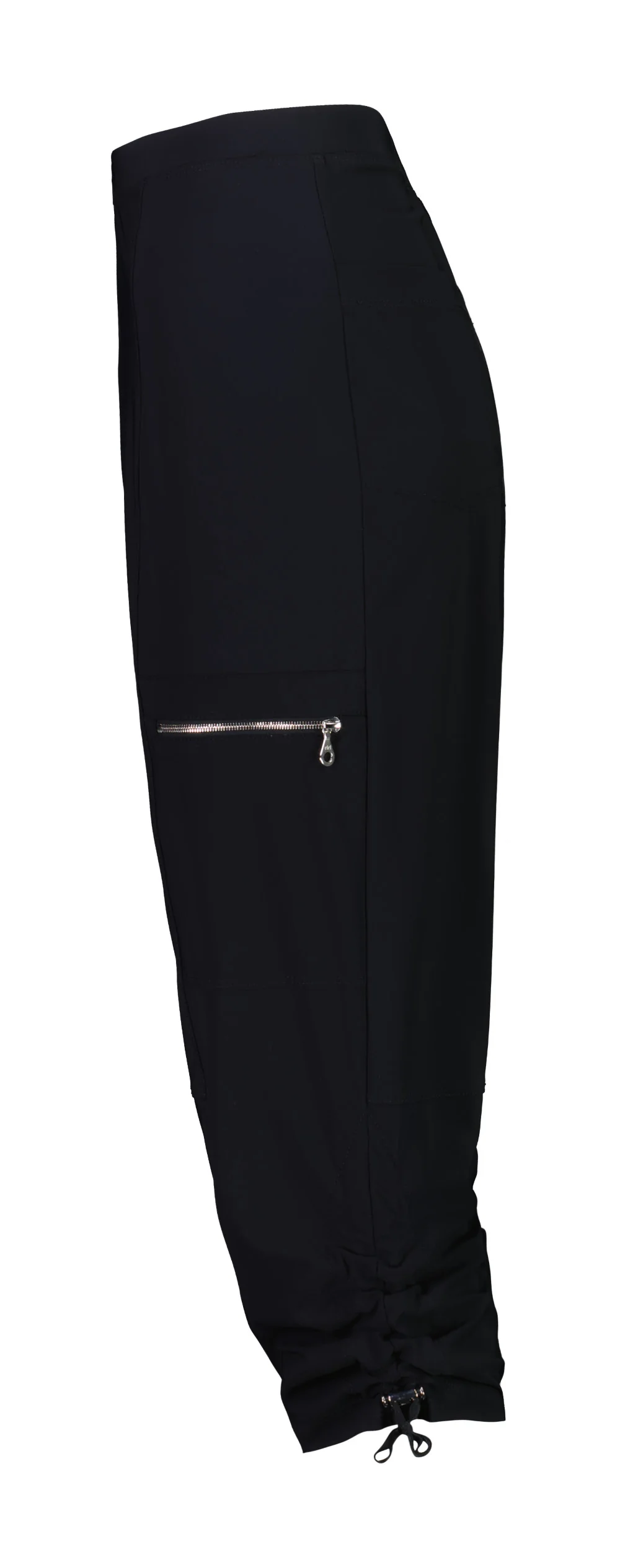 Paula Ryan Slouch Waist Clam Digger Capri-Black - Image 4