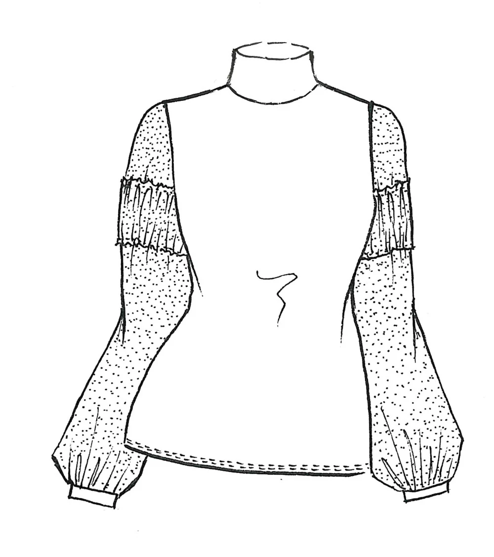 Paula Ryan Soft Sleeve Merino Body Turtleneck Top - Image 9