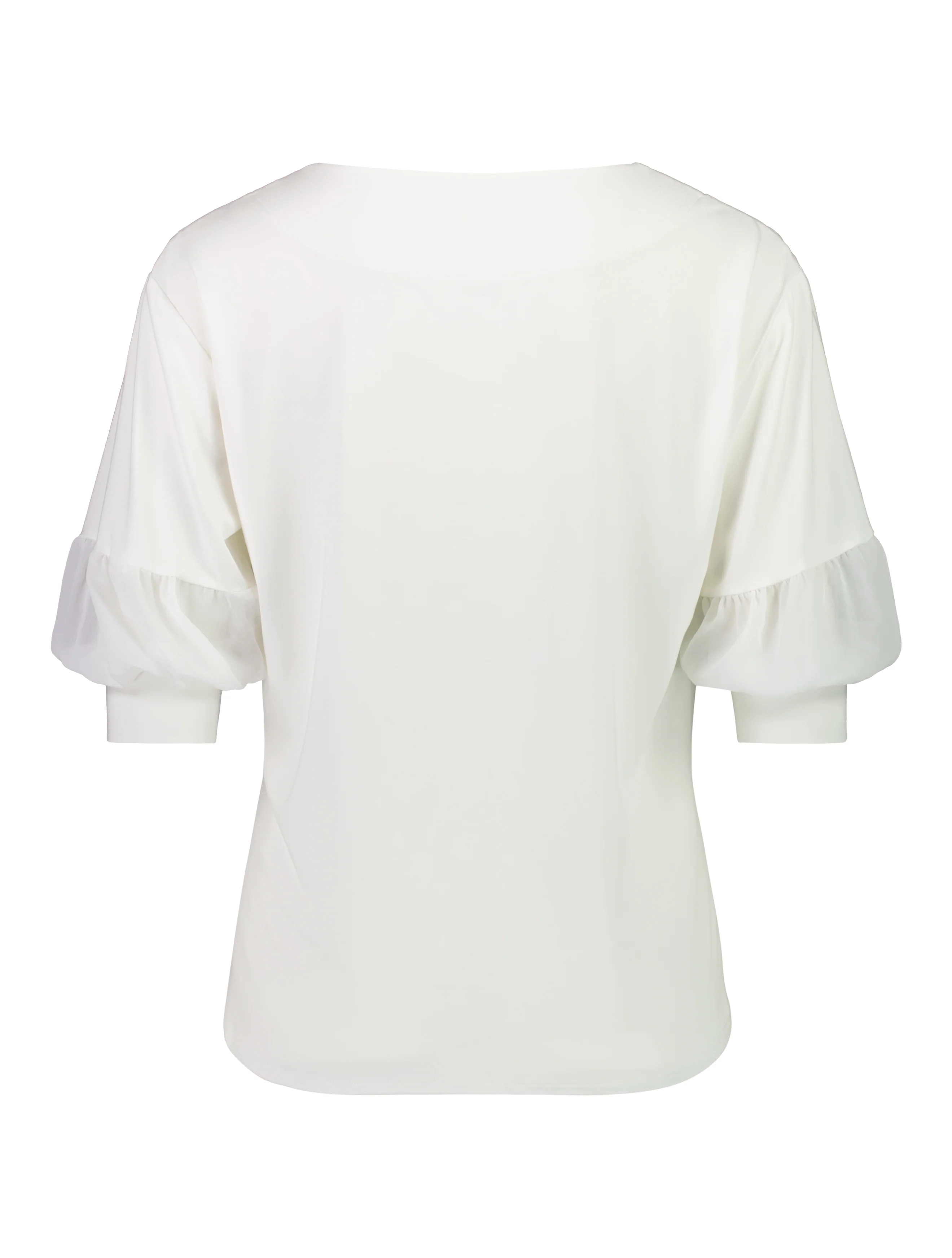 Paula Ryan Soft Wrap V Chiffon Top - White - Image 2
