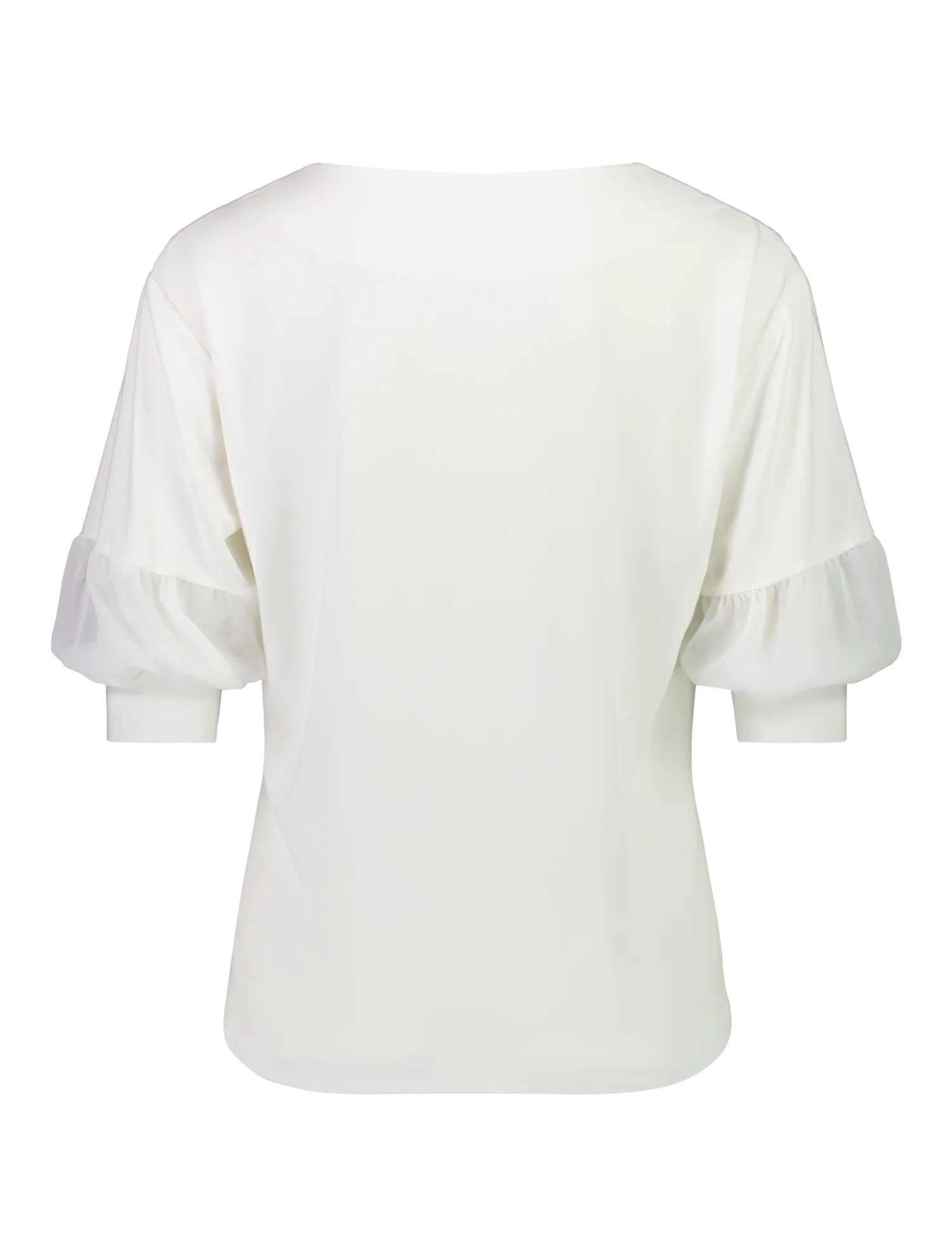 Paula Ryan Soft Wrap V Chiffon Top - White - Image 5