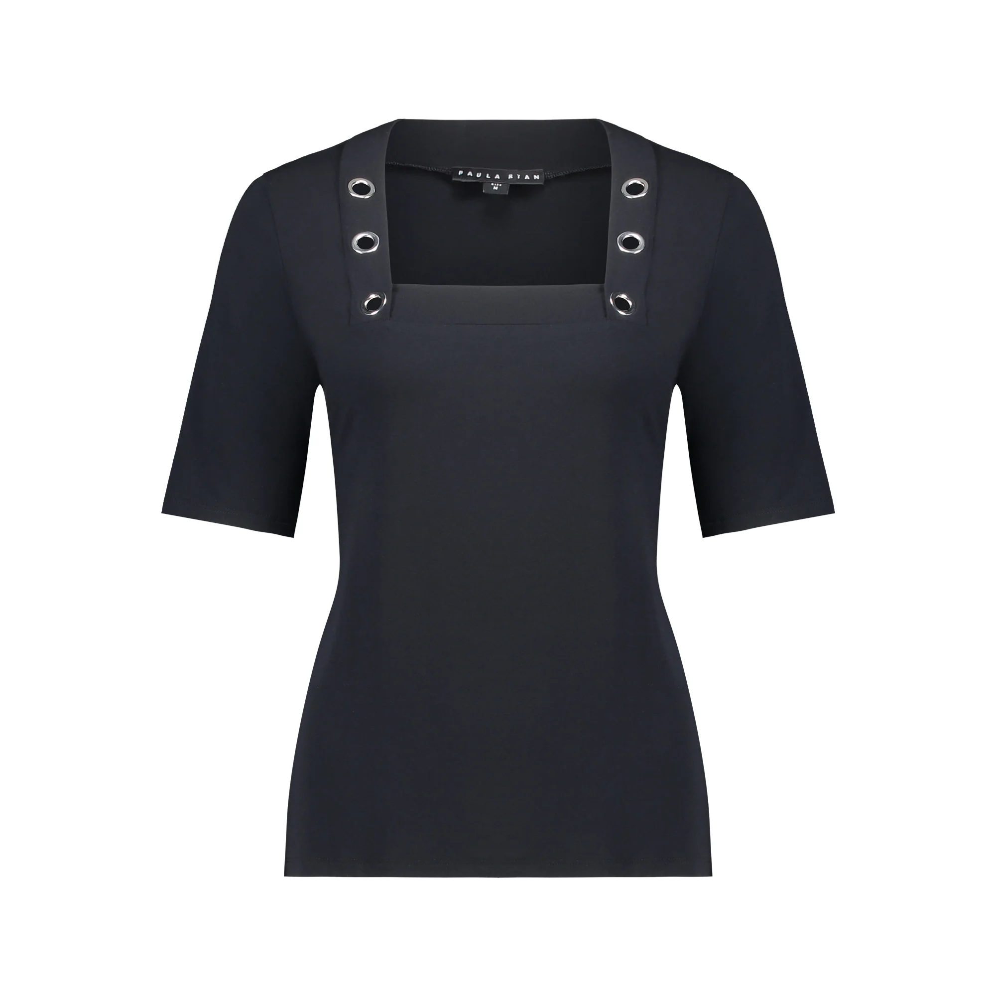 Paula Ryan Square Neck Eyelet Top - Image 4