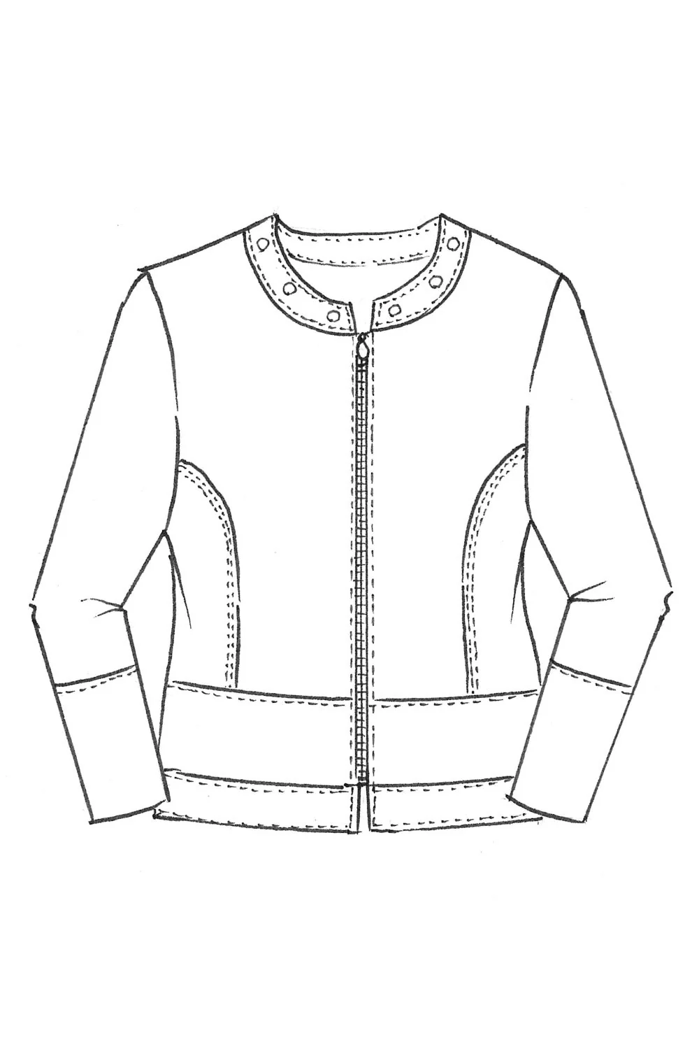 Paula Ryan Stud Trim Jacket - White - Image 4