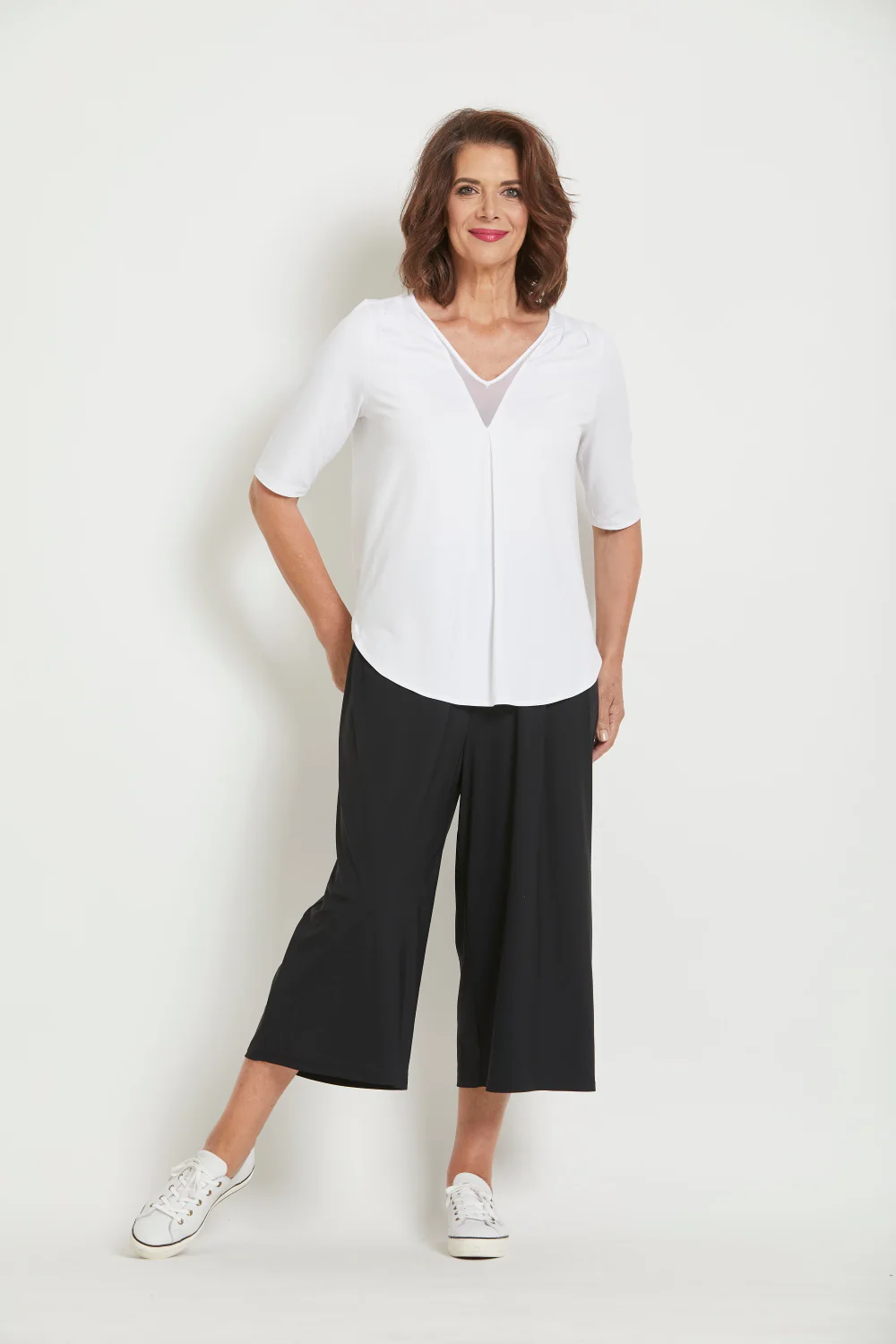 Paula Ryan Superfine Crop Palazzo - Image 2