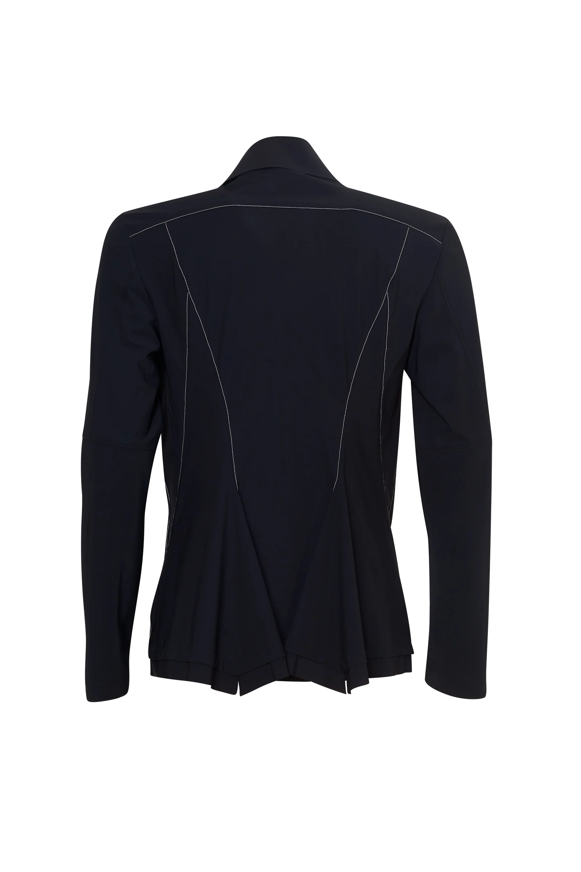 Paula Ryan Tailored Summer Jacket - Microjersey-Navy - Image 5