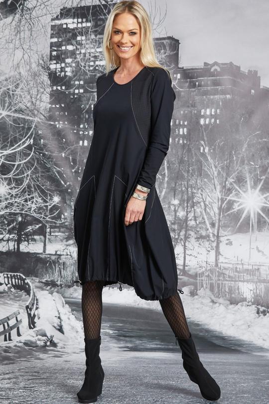 Paula Ryan Top Stitched Spliced Dress - Microjersey