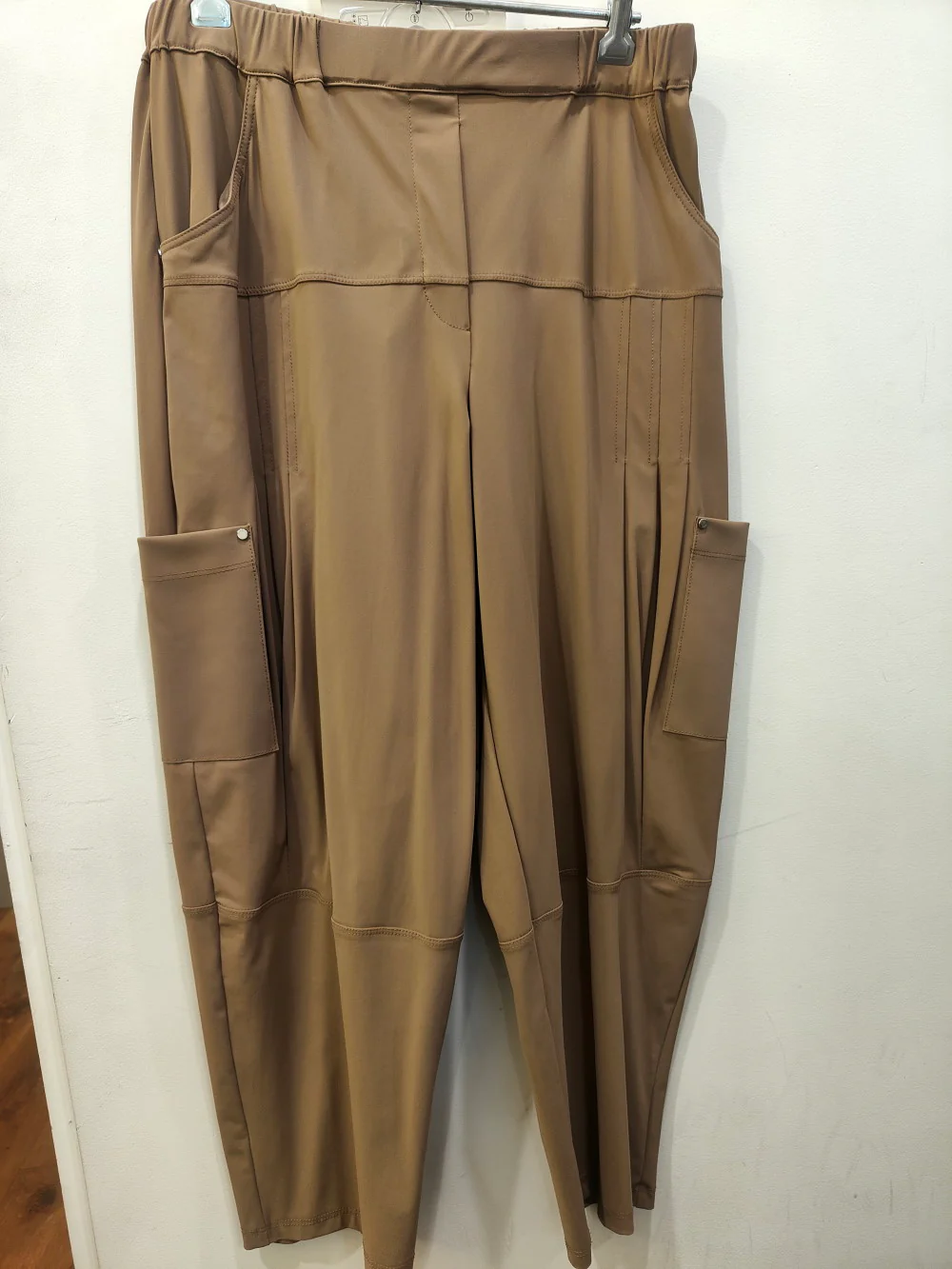 Paula Ryan Tuck Front Basque Pant - Walnut - Image 4