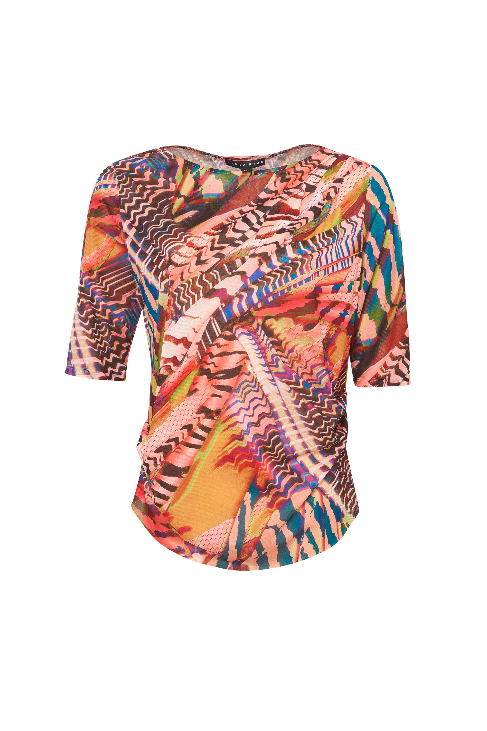 Paula Ryan Tuck Shoulder Side Ruched Top - Image 2