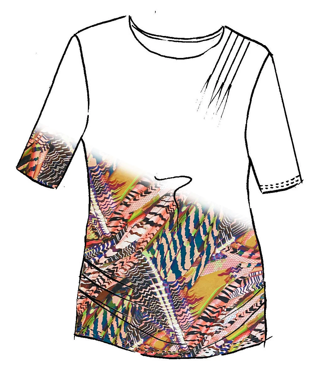 Paula Ryan Tuck Shoulder Side Ruched Top - Image 3
