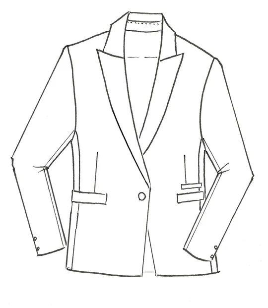 Paula Ryan Tuxedo Blazer - White - Image 3