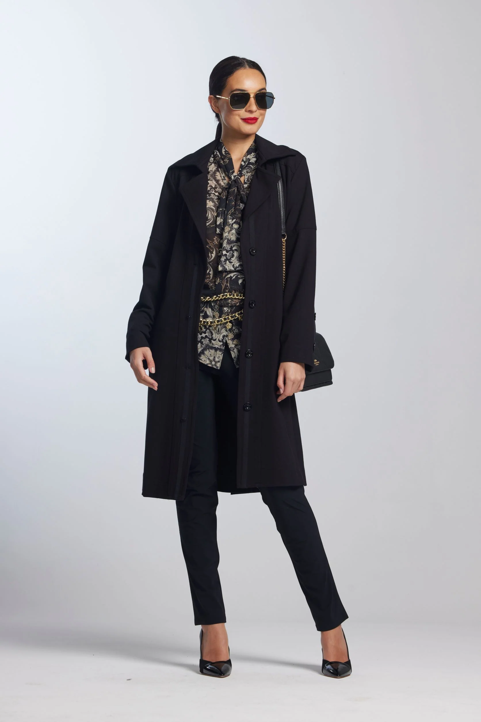 Paula Ryan Venezia Chiffon Tie Neck Shirt - Image 3
