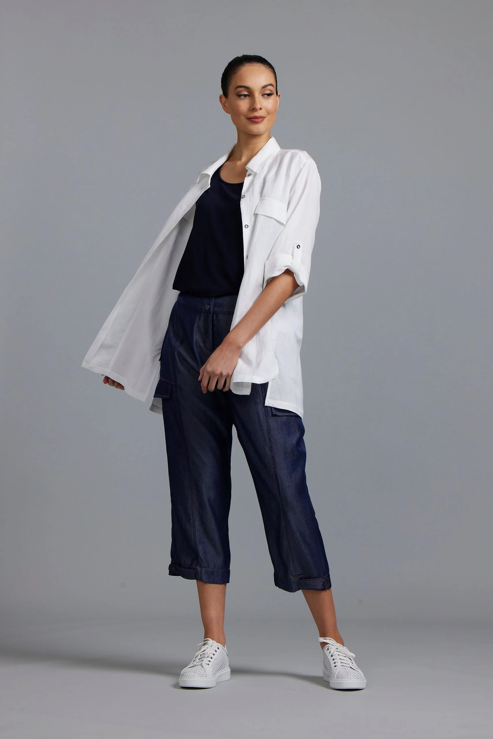 Paula Ryan Washer Linen Panel Shirt - Image 2