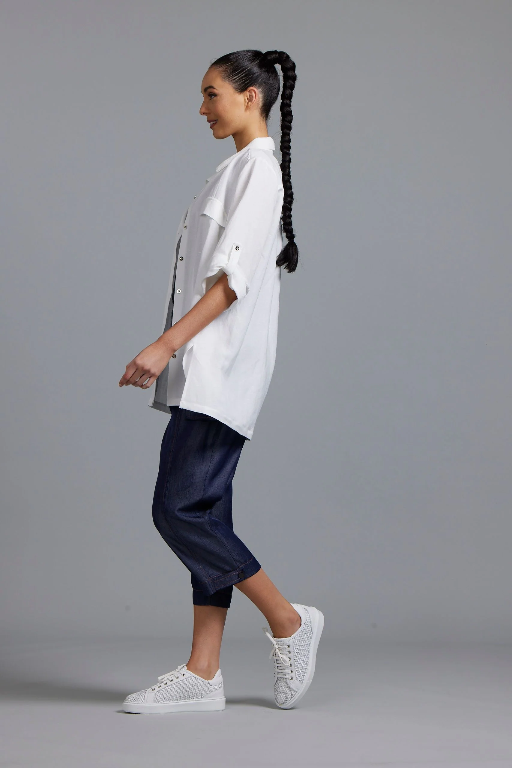 Paula Ryan Washer Linen Panel Shirt - Image 3