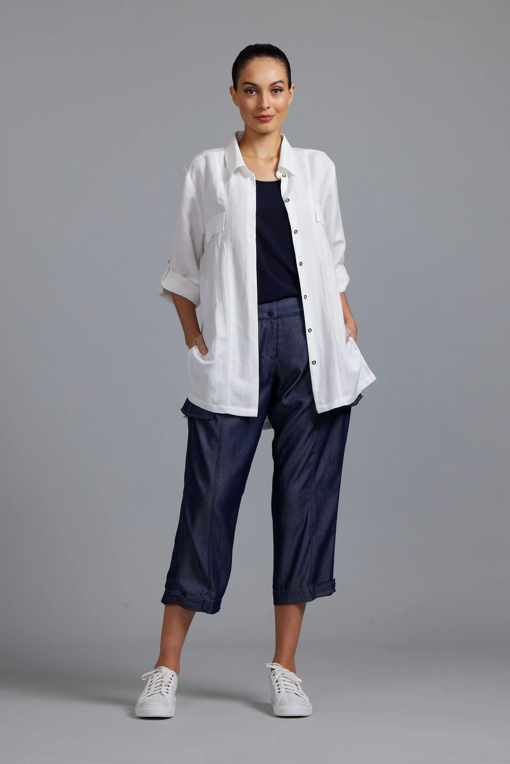 Paula Ryan Washer Linen Panel Shirt - Image 4