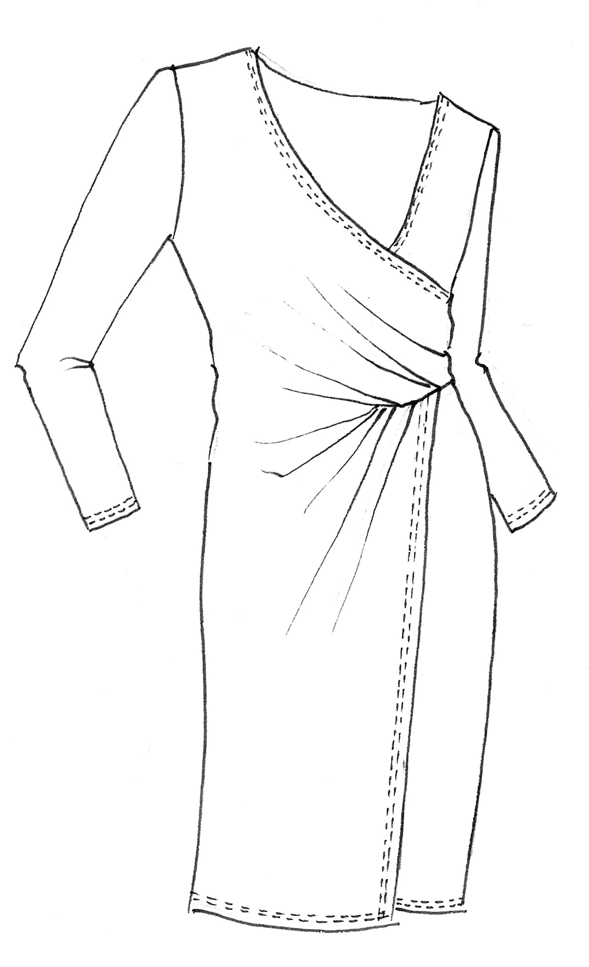 Paula Ryan Wrap Dress- Black - Image 3