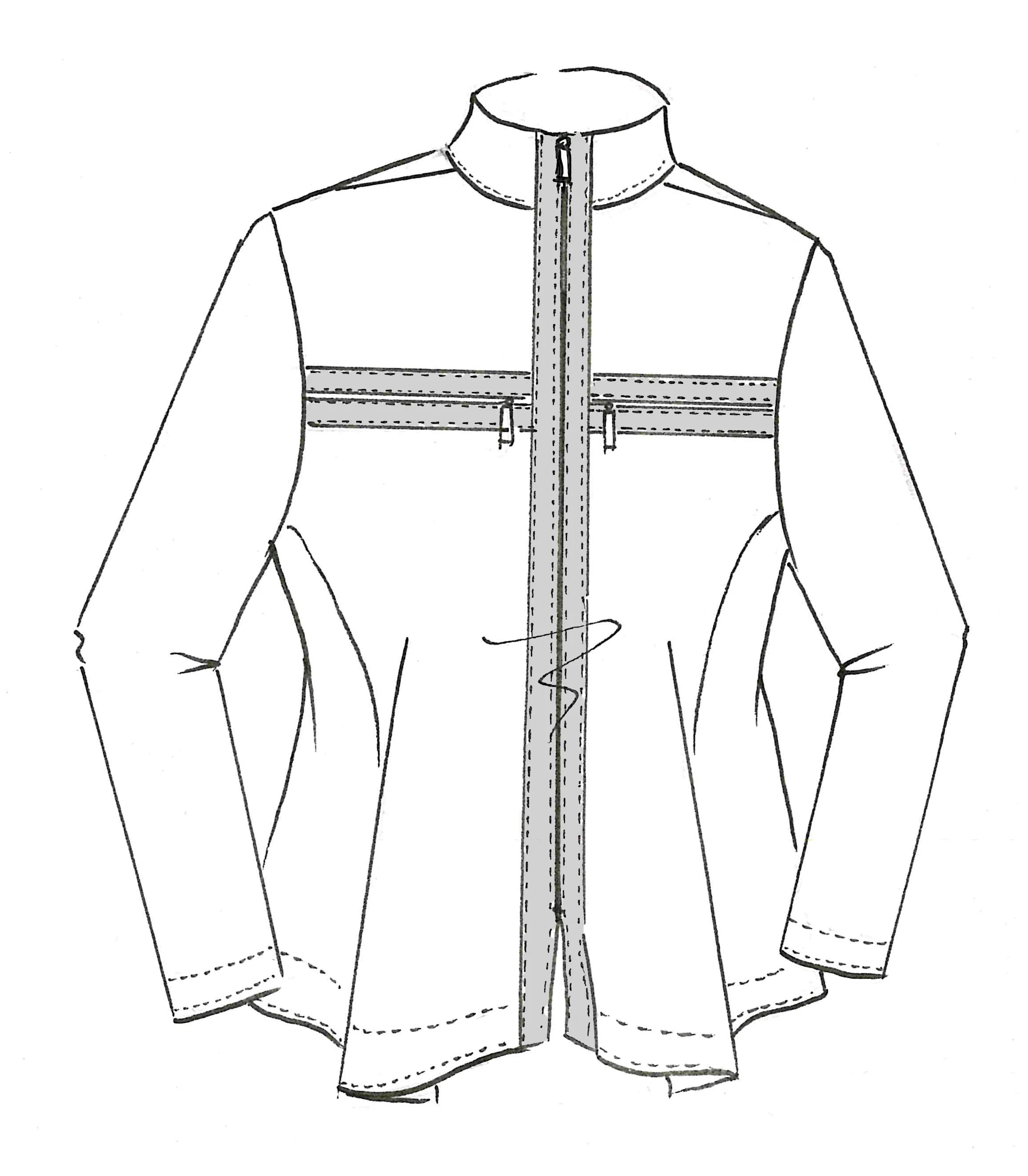 Paula Ryan Zip Trim Fit N Flare Jacket - Winter White - Image 2