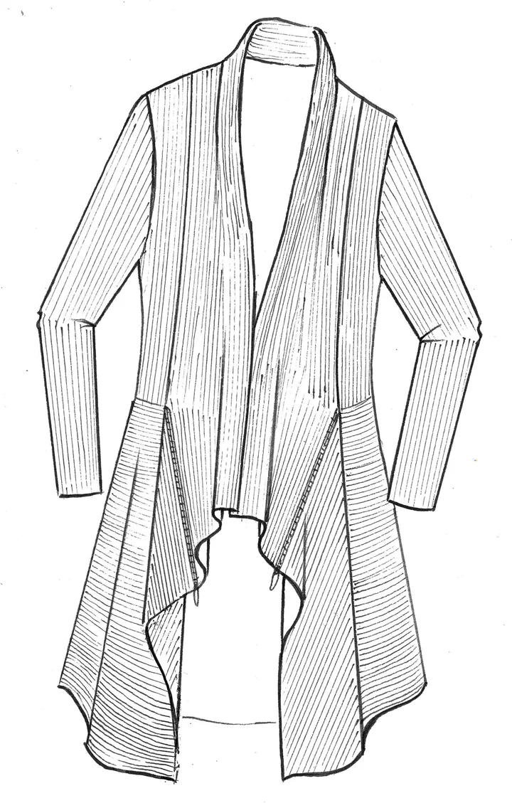 Paula Ryan Zipped Front Rib Cardigan Coat - Starling Merino - Image 4