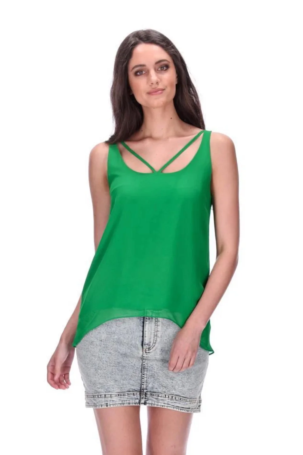 Pretty Basic Miller Singlet - Green