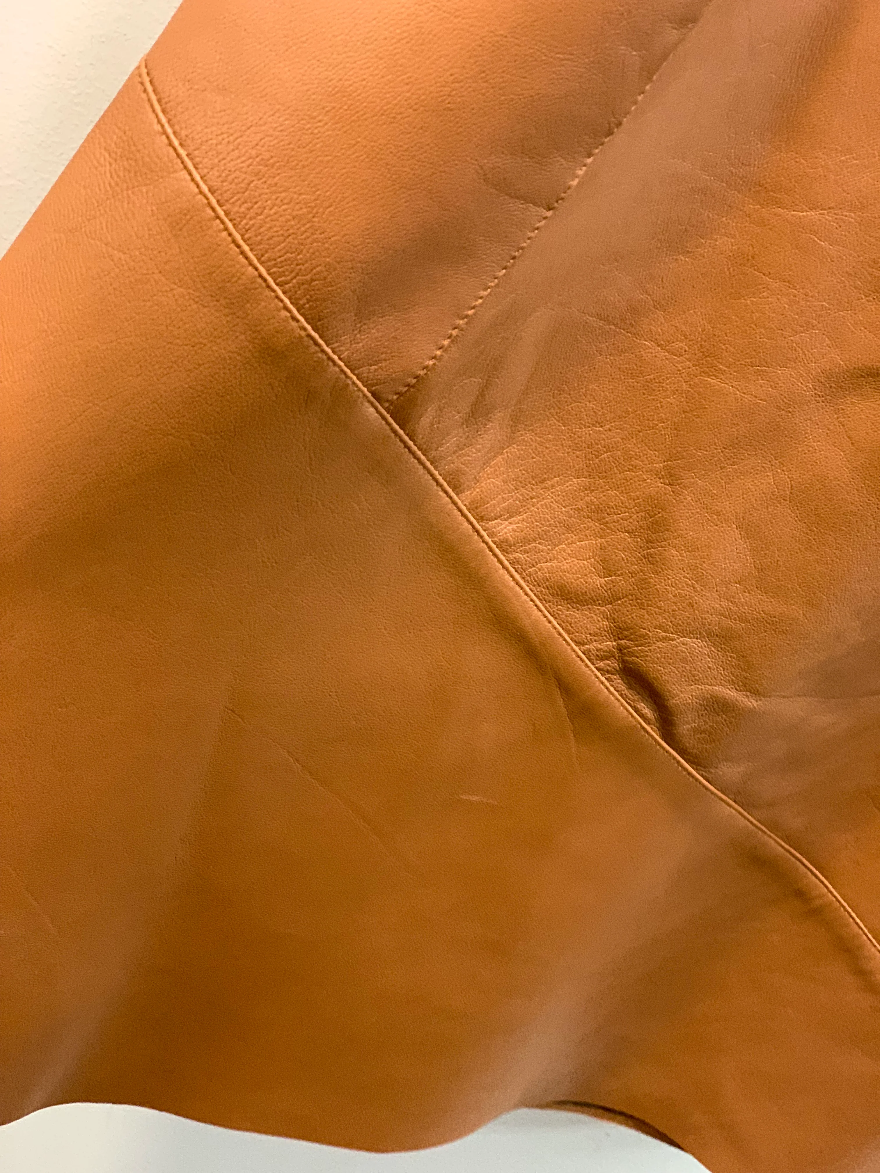 Sabatini A line Caramel leather Skirt - Image 2