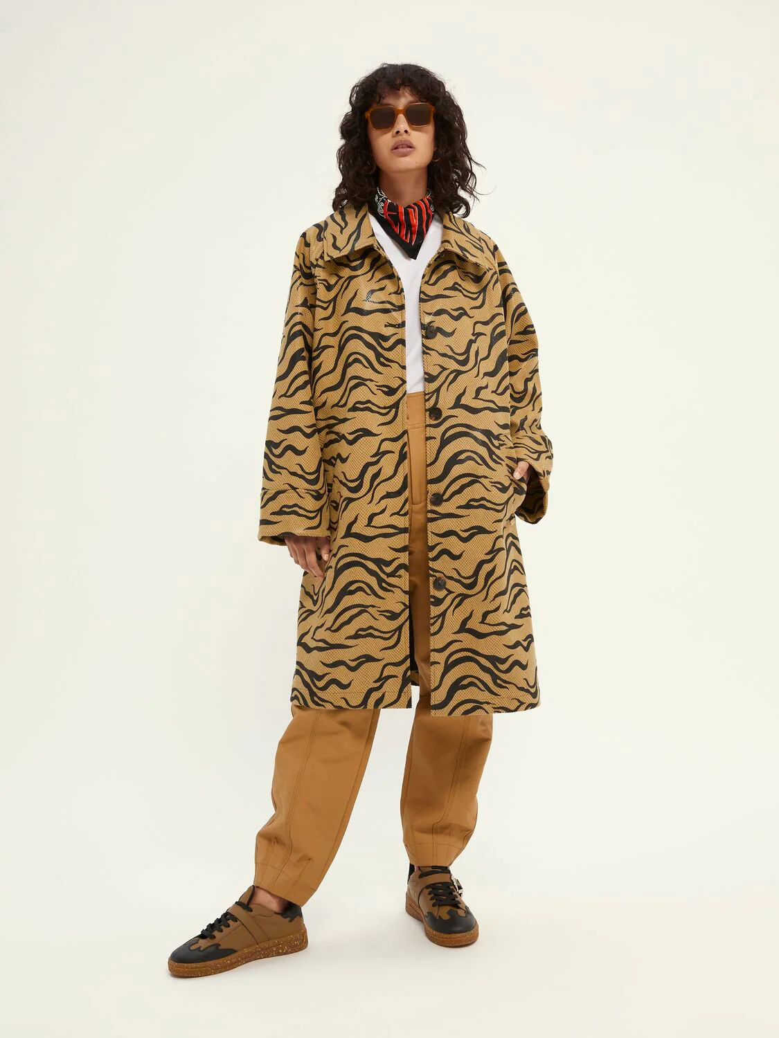 Scotch & Soda Printed Water Repellant Coat Combo