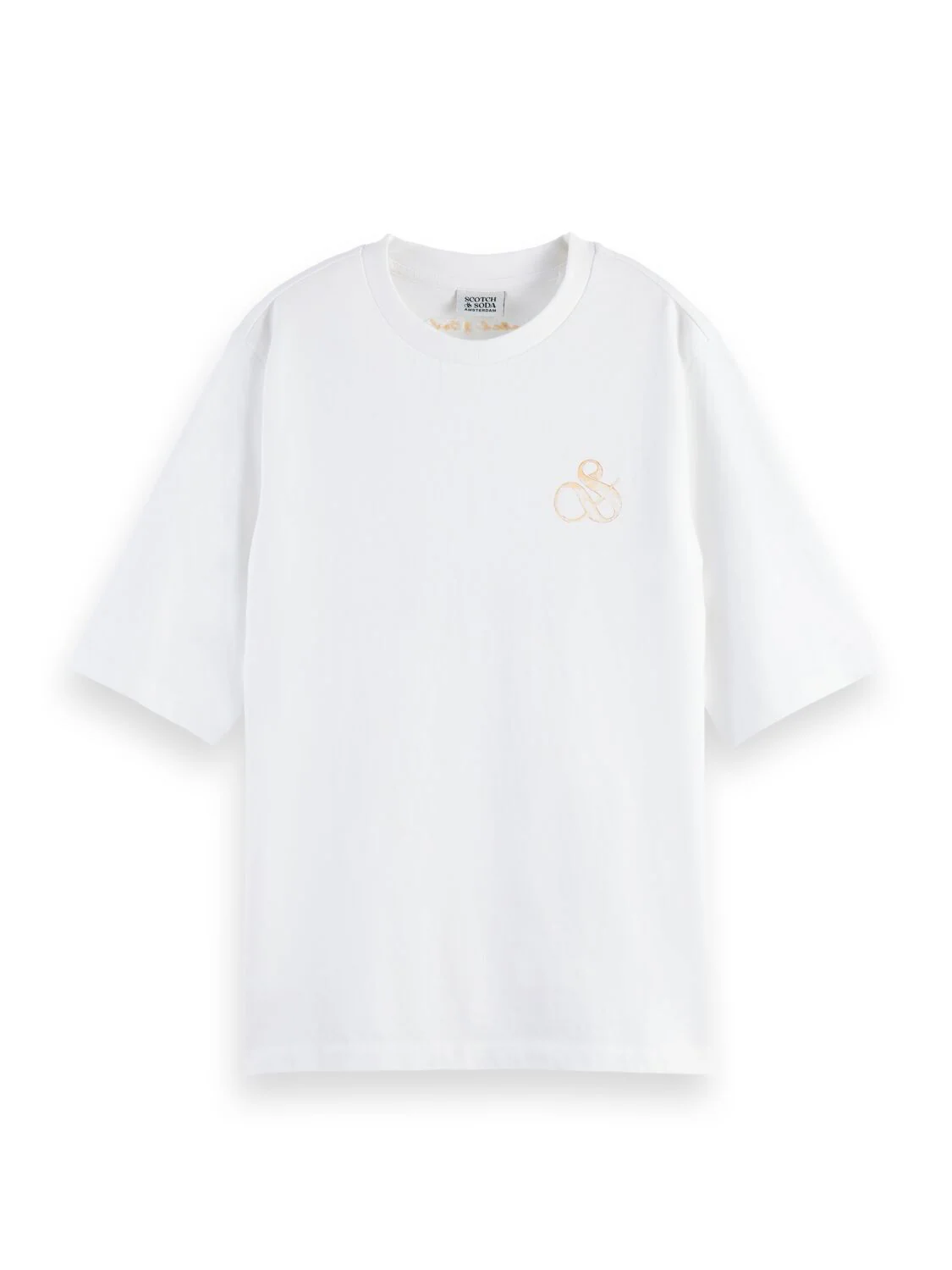 Scotch & Soda Relaxed Fit T Shirt White - Image 5